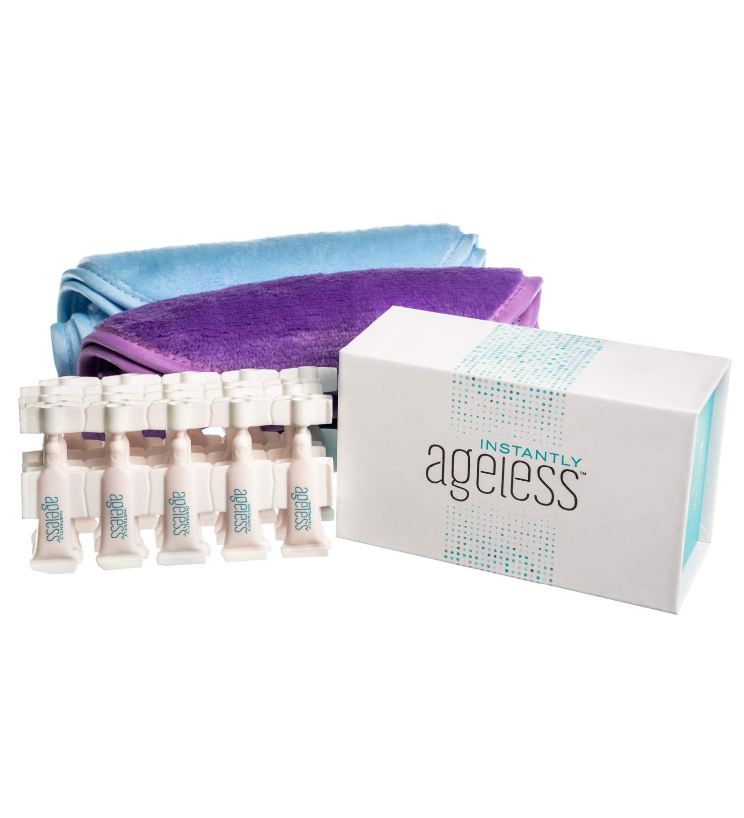 Ageless 25 Vials with 2 Free Quest Skin Care Makeup Remover Cloths - Buy Online on GoSupps.com