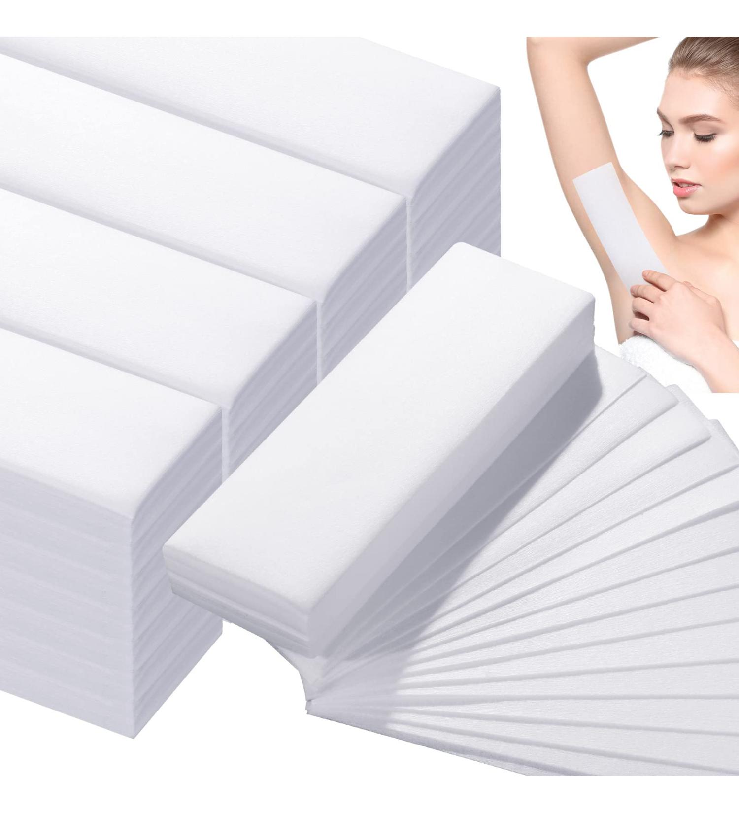 1000 Pcs Non Woven Wax Strips - Hair Removal Strips for Women and Men - Skin Body Facial Waxing - Bikini, Arms, Legs, Underarm, Eyebrow, Armpit (White) - Buy Online on GoSupps.com