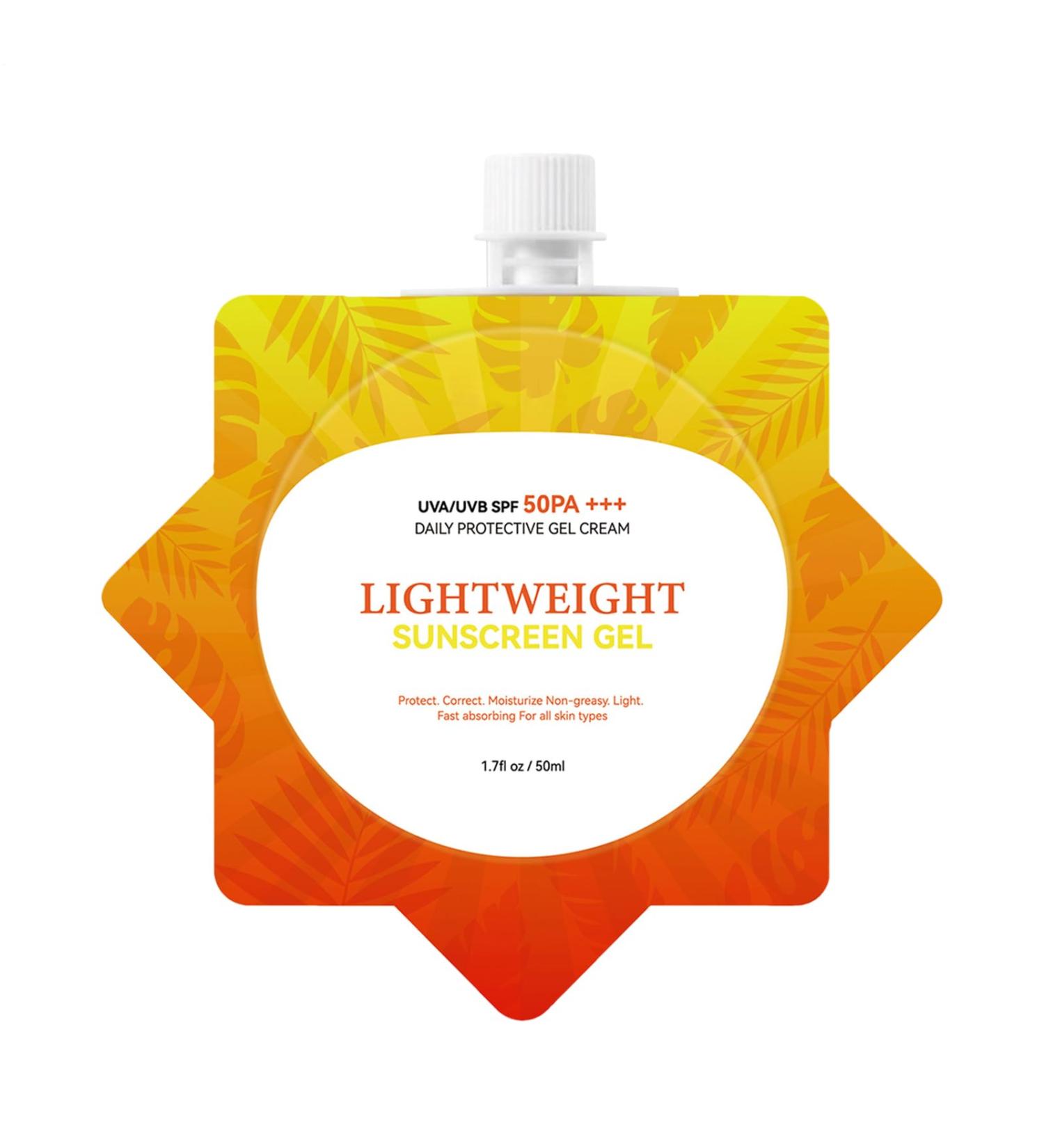 Filvczt Sunscreen Gel UV Protection Gel Moisturizing Sunscreen with Broad Spectrum UV Blocking and Sweatproof Protection 50ml for Travel Outdoor Running Camping Picnic - Buy Online on GoSupps.com