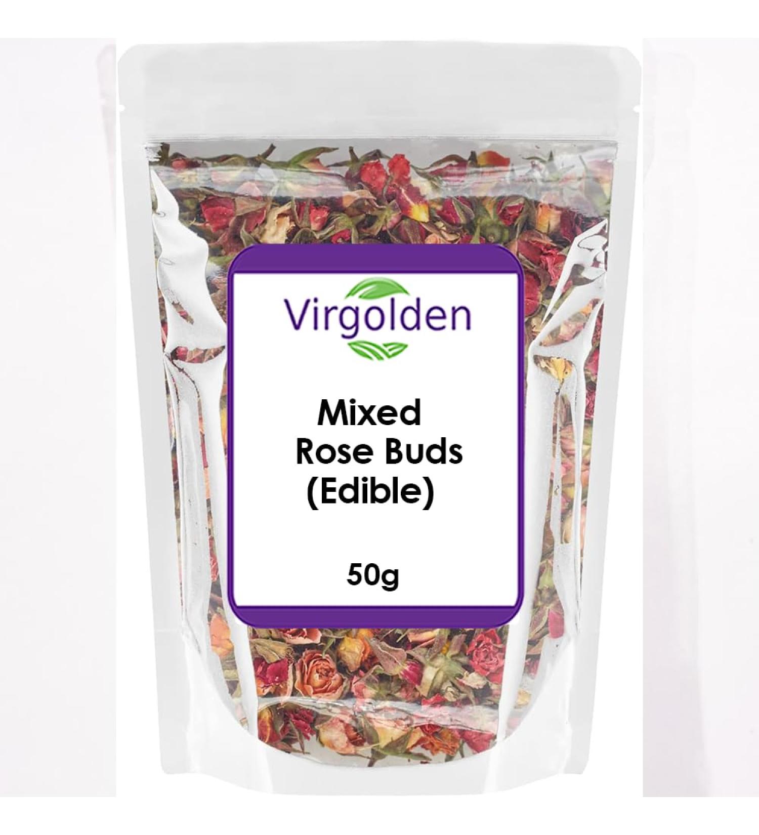 Mixed Edible Rose Buds 50g by Virgolden