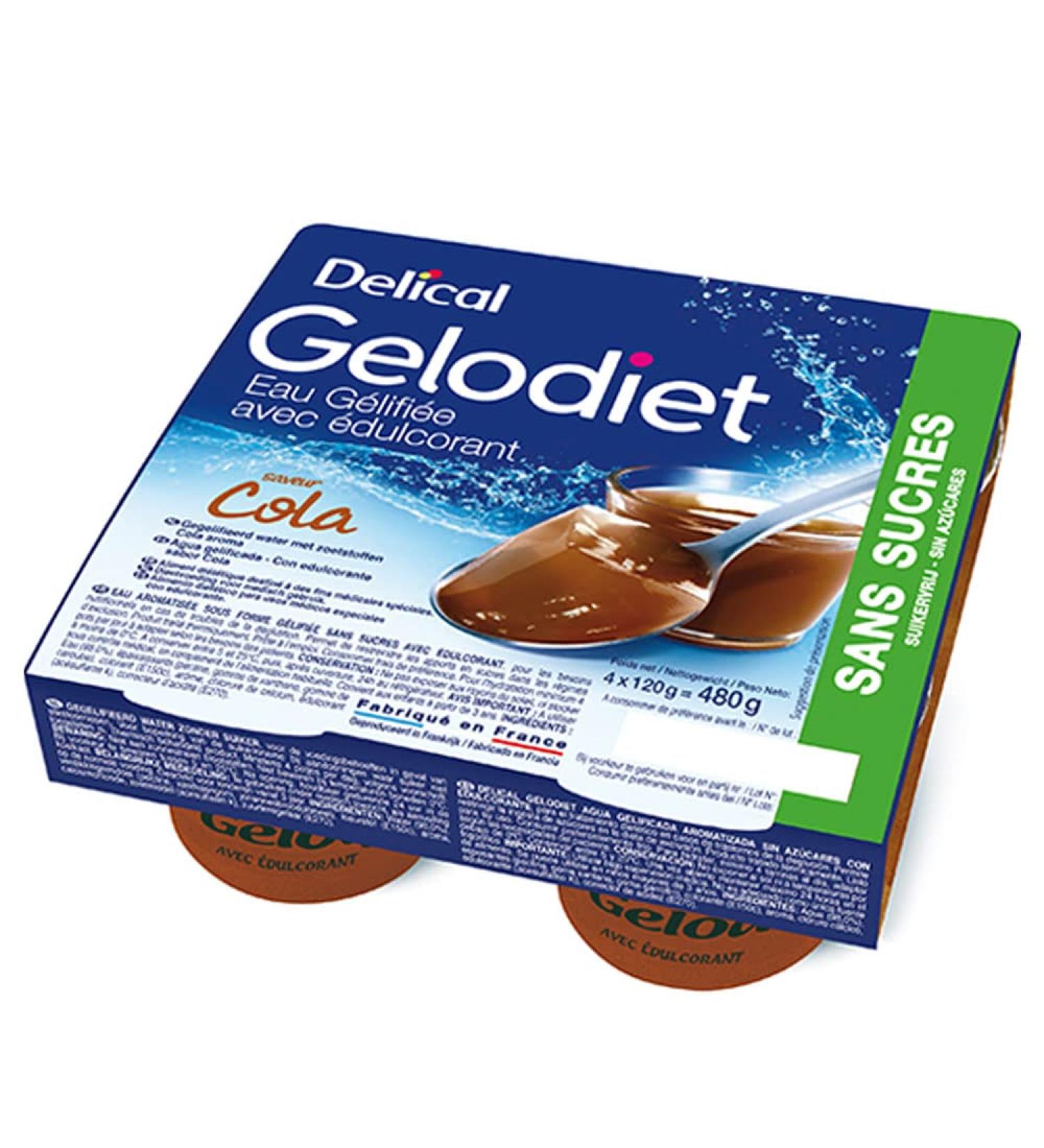 Sugar Free Jelly Water 4x120g Gelodiet with Sweetener Delical