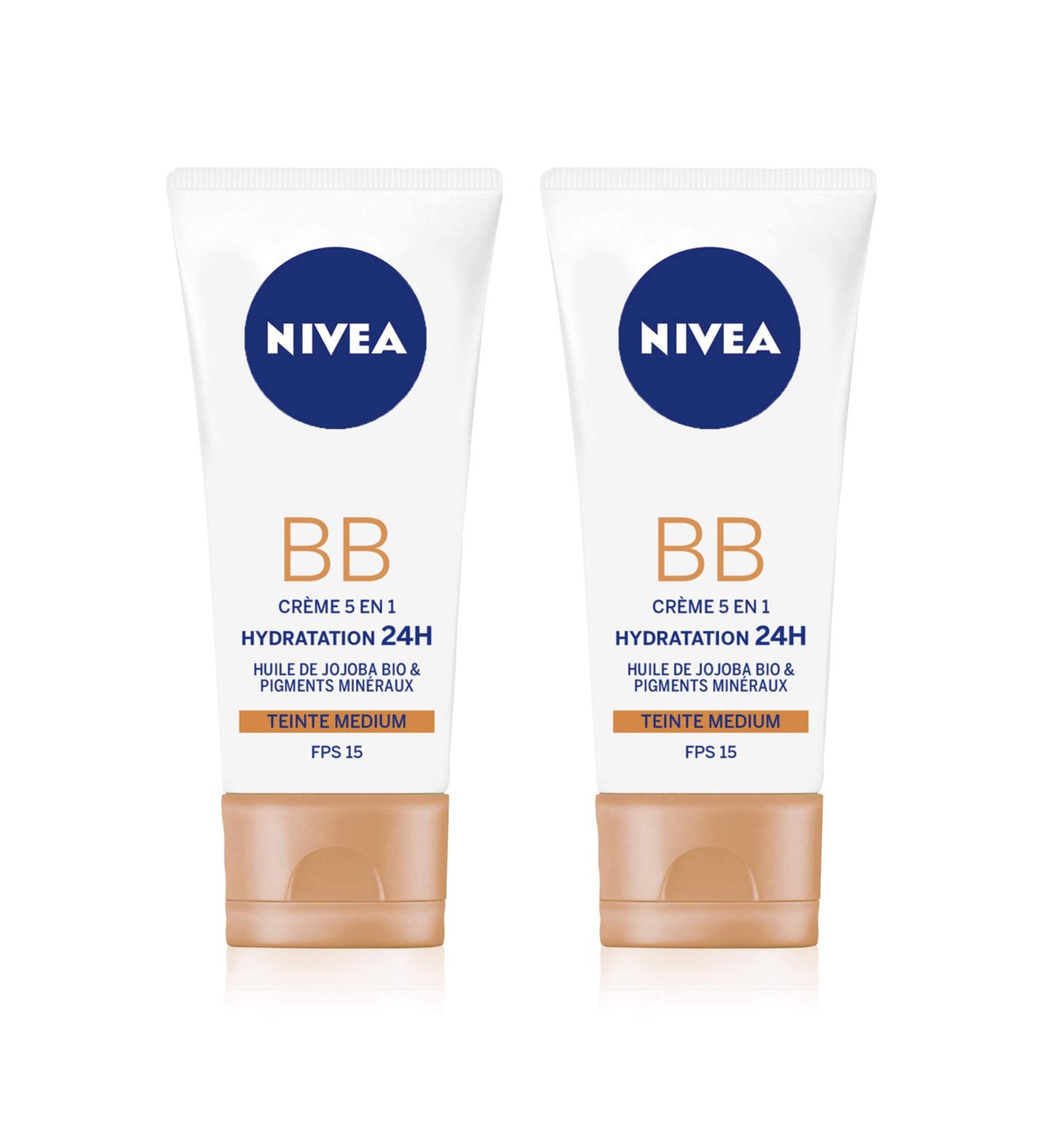 Nivea BB Cream Day Care 6-in-1 50 ml Lot de 2 Medium | International Shipping Available - Buy Online on GoSupps.com