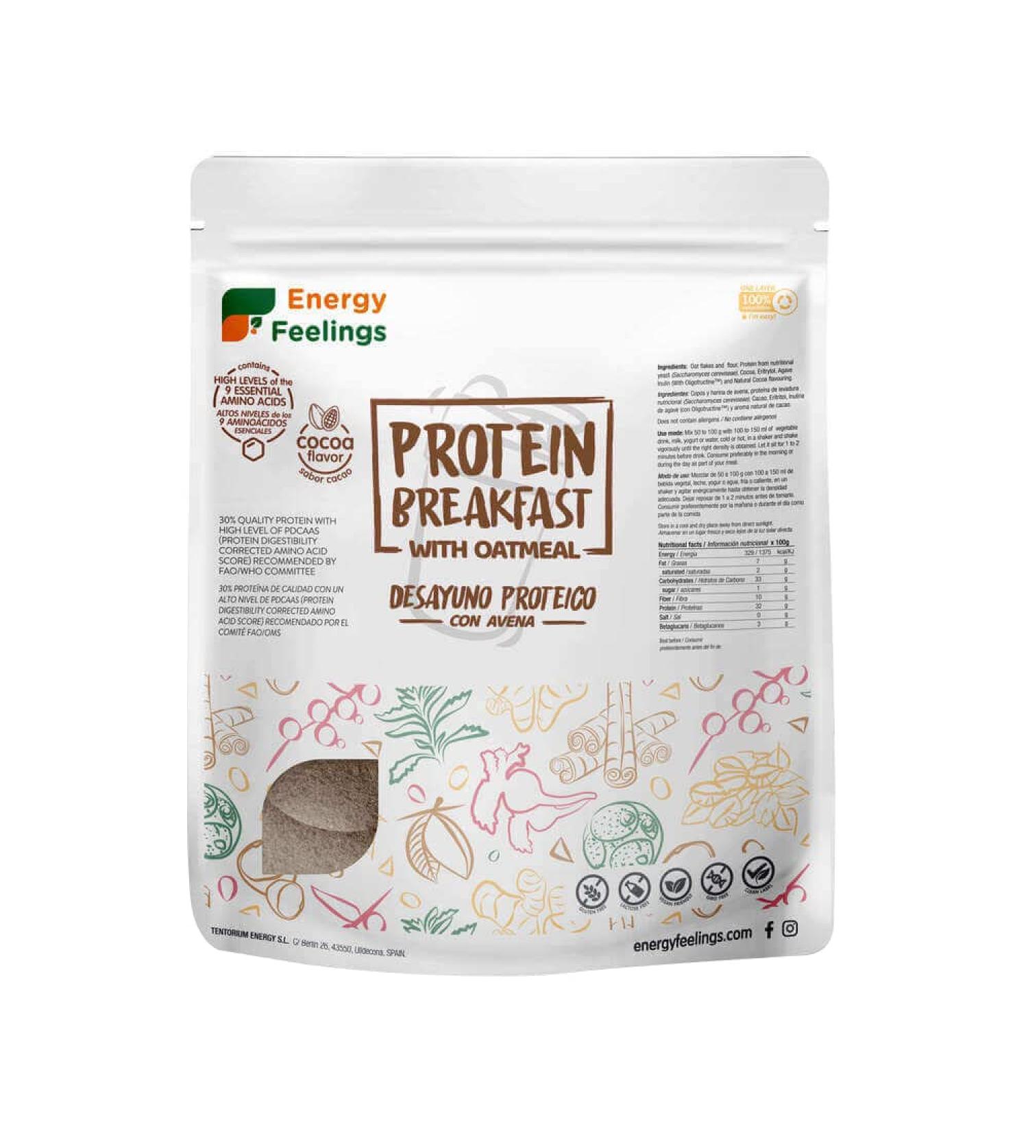 Protein breakfast with cocoa oatmeal 1 kg of powder (Cocoa)