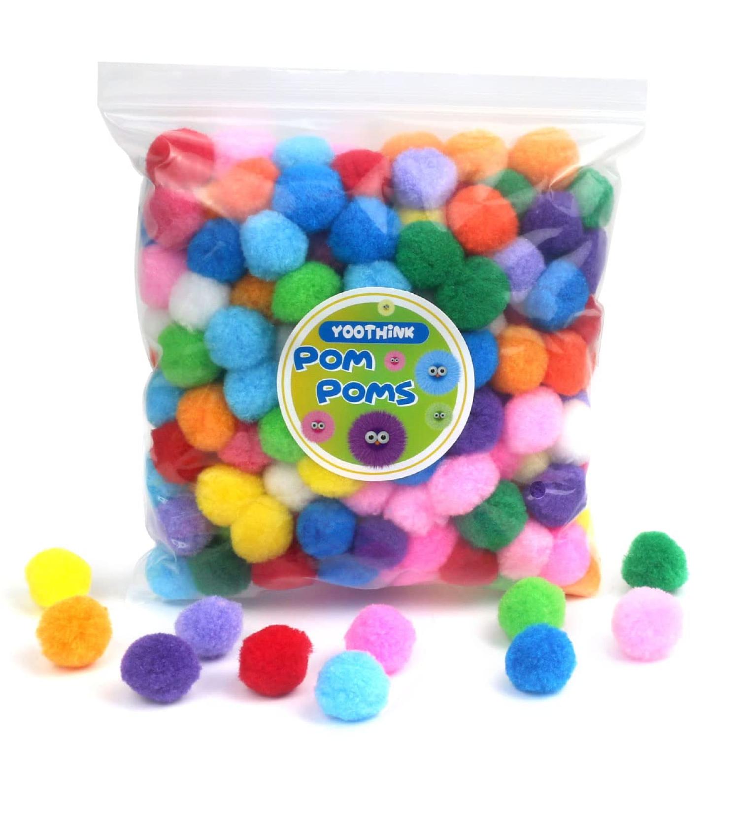 Pompoms for Crafts 200pcs - 1 Small Pom Poms for DIY Decoration Projects - Buy Online on GoSupps.com
