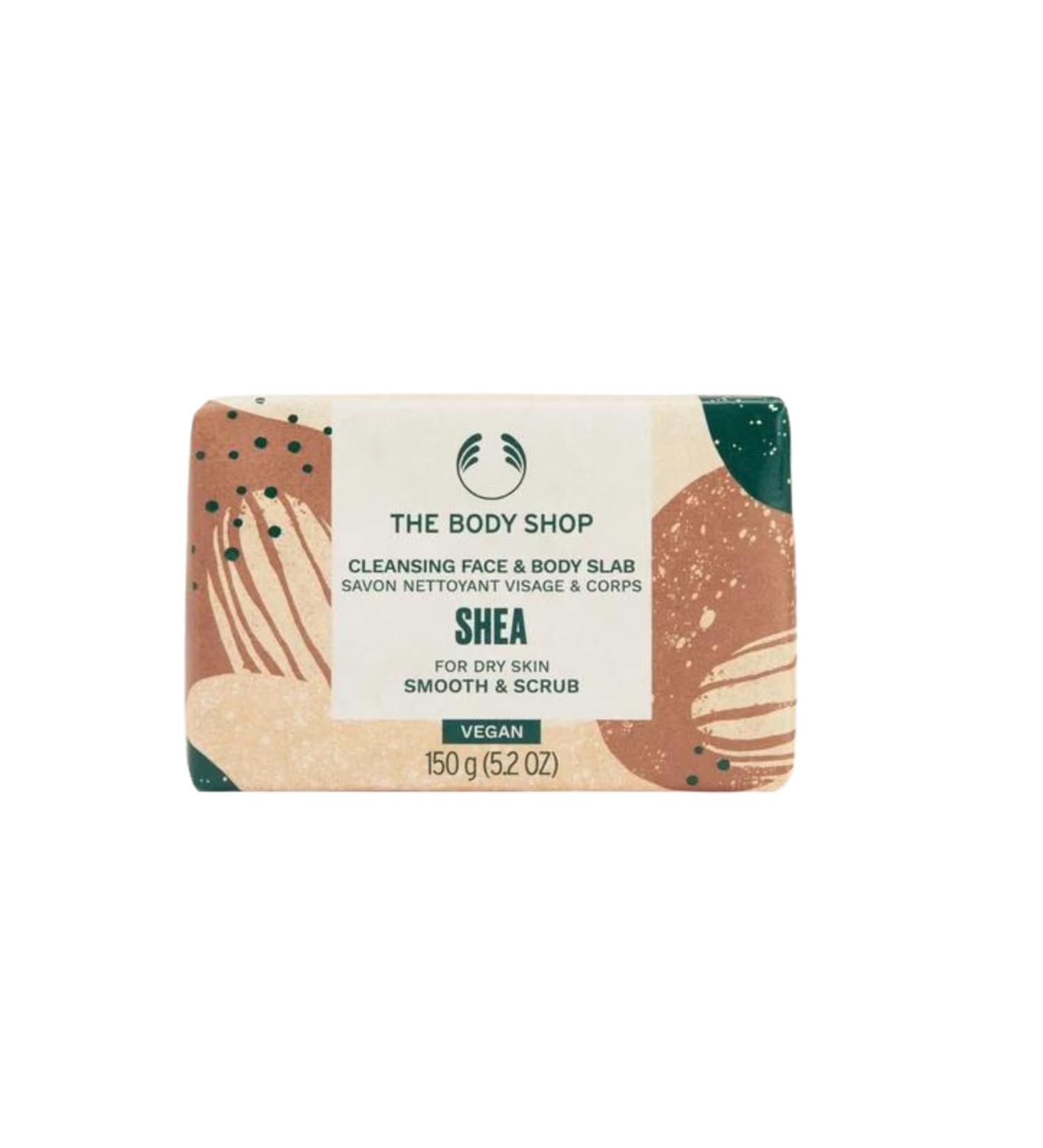 The Body Shop Shea 150g Cleansing Face & Body Slab - Soap (Vegan) - Buy Online on GoSupps.com