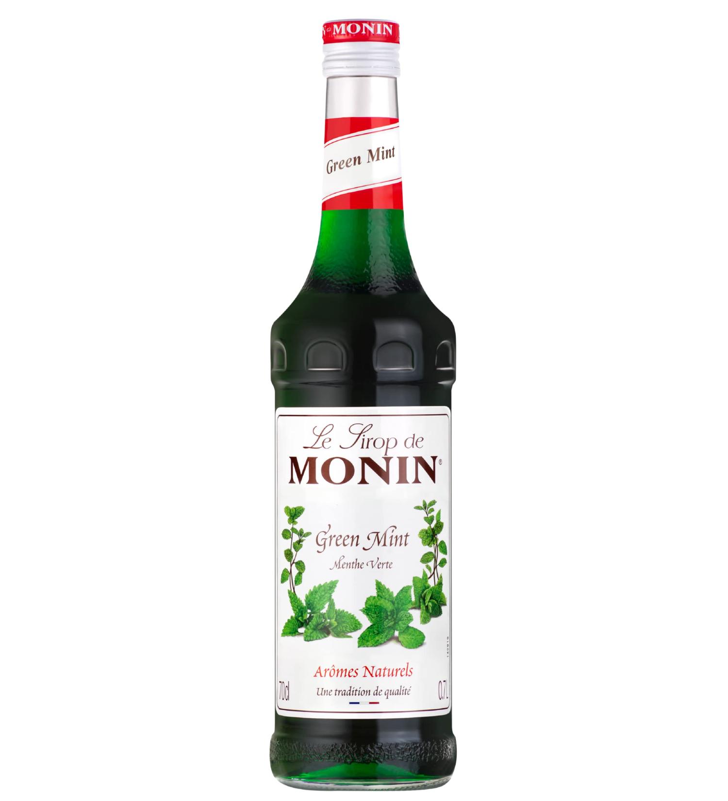 MONIN Premium Green Mint Syrup 700ml for Cocktails and Mocktails - Vegan-Friendly & Allergen-Free - Buy Online on GoSupps.com