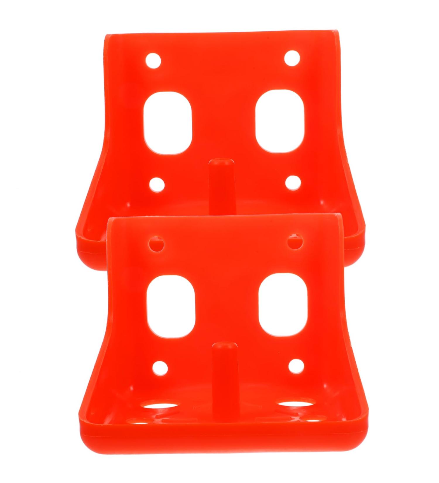 FRCOLOR 2pcs Cattle and Sheep Lick Brick Box Plastic Stand Lamb Feeding Bucket Animal Husbandry Supply Trays 16.6x16.6cm Orange - Buy Online on GoSupps.com