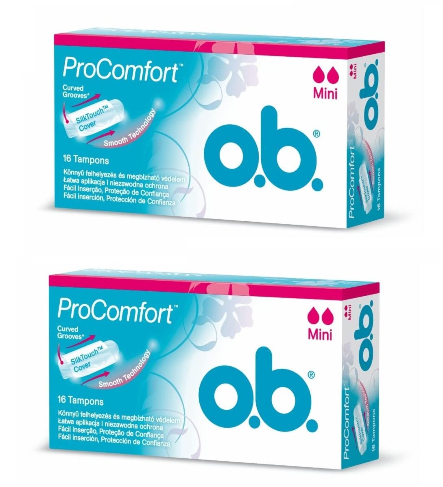 O.b. Pro Comfort Tampon Mini 16 Pieces (Pack of 2) | O.b. PRO Comfort - Buy Online on GoSupps.com