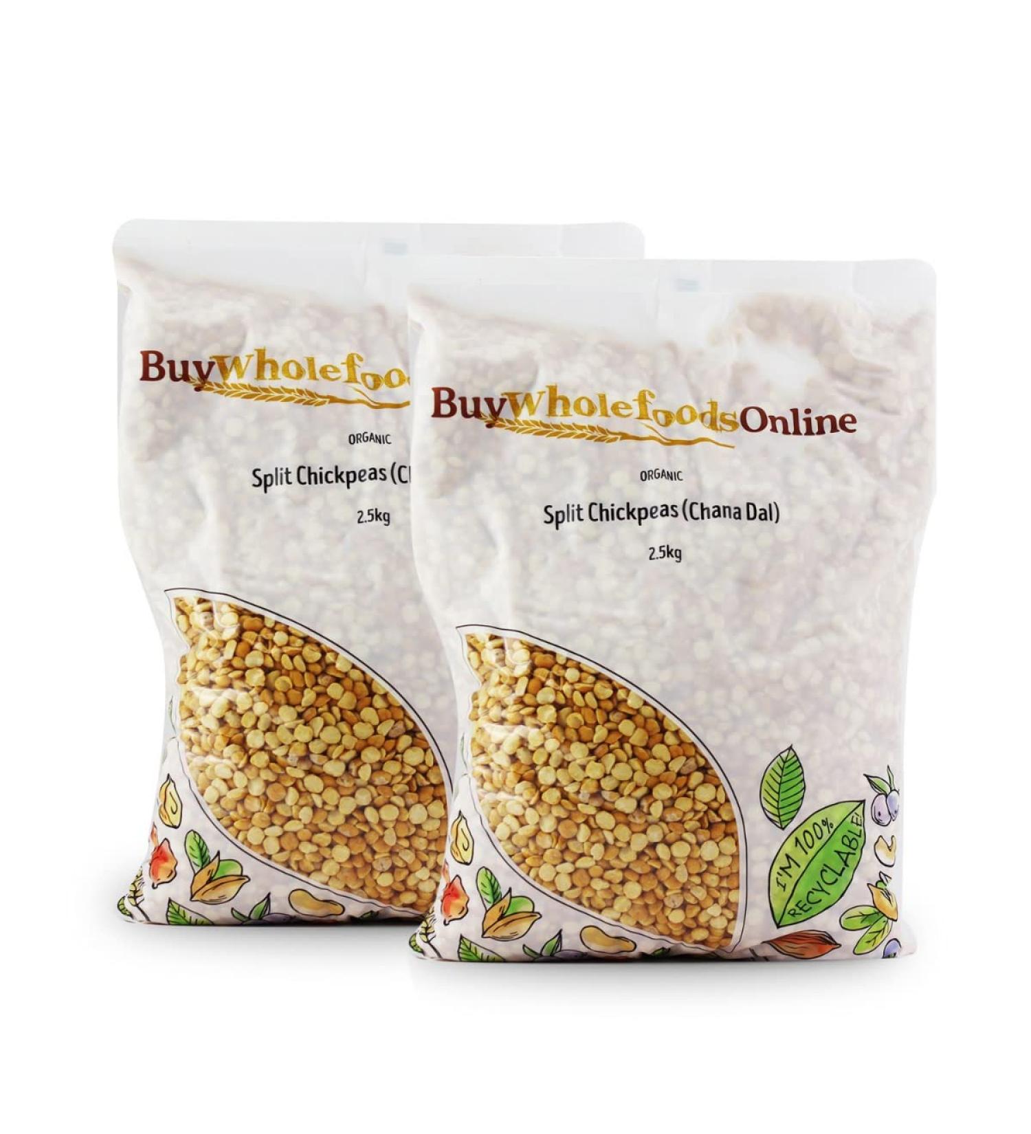 Organic Split Chickpeas (Chana Dal) 5kg (BWFO)