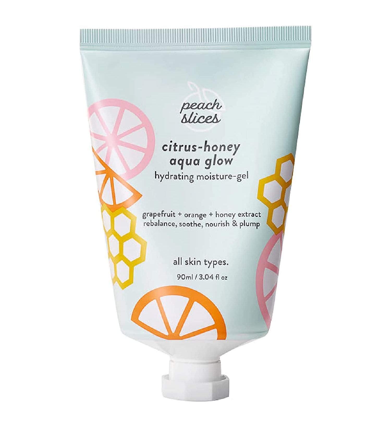 Peach Slices Citrus-Honey Aqua Glow Moisturizer 3.04 oz - Hydrating Gel for Sensitive, Dry, Oily, Dull, Acne Prone Skin with Honey Extract - Korean Skin Care - Buy Online on GoSupps.com