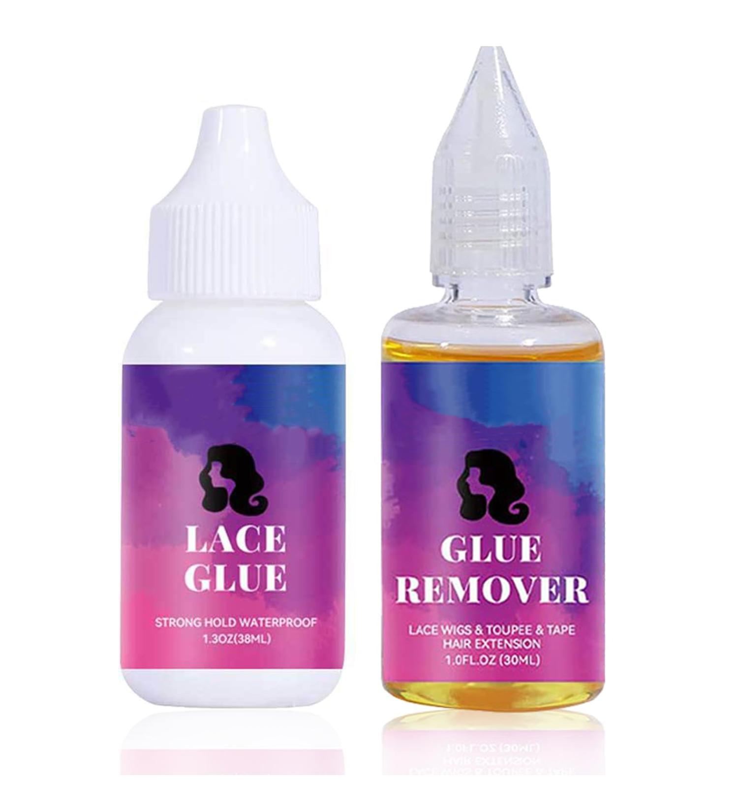Lace Wig Glue - Wig Adhesive and Glue Remover Set - Wig Glue Lace Front and Lace Wig Glue Remover for Lace Front Wig and Poly Hairpieces Toupee Cosmetic Hair Systems - Buy Online on GoSupps.com