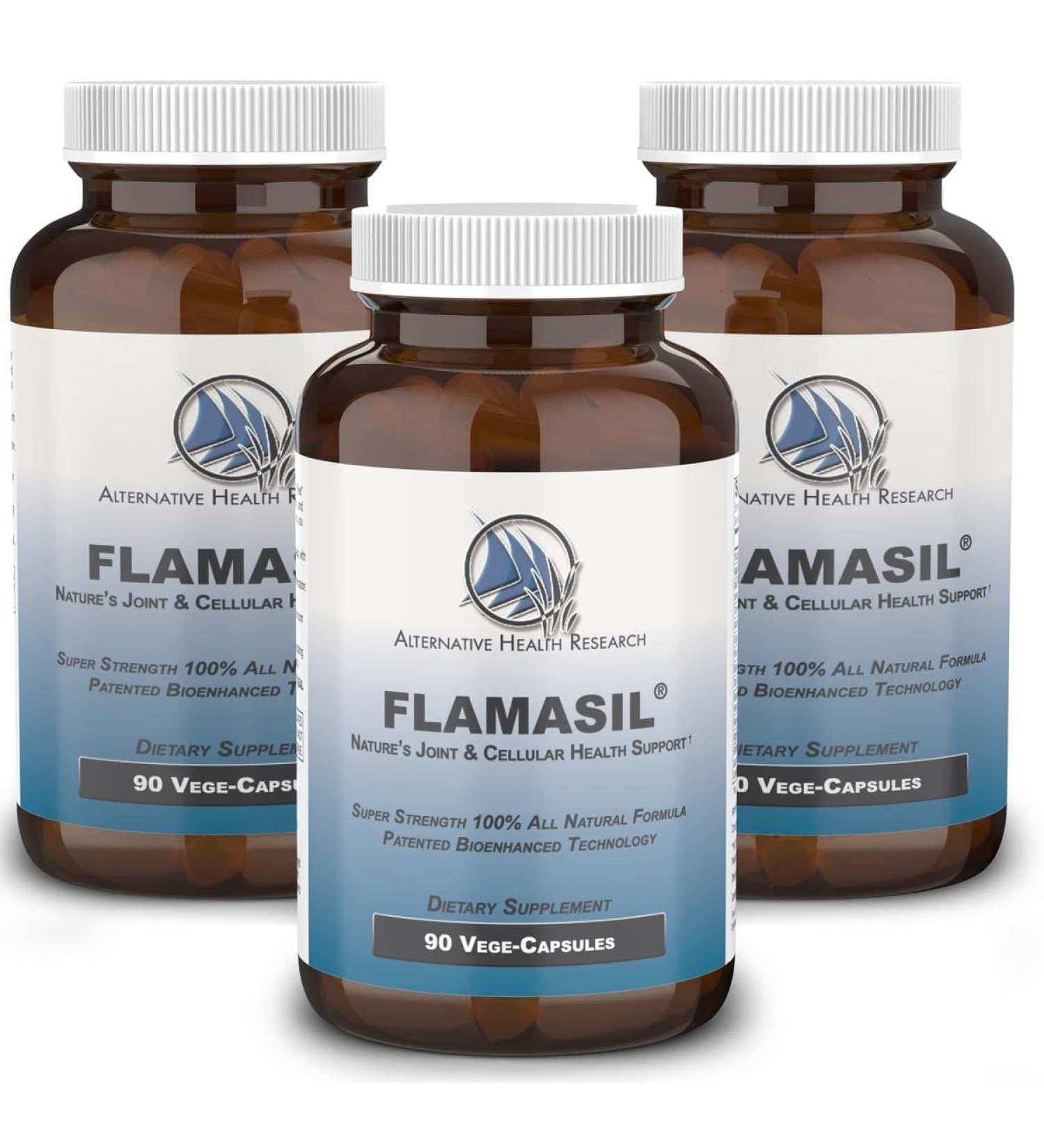 Flamasil - (3 Pack)- for Healthy Inflammation Response* | Bio-Enhanced Turmeric Boswellia Resveratrol and More | Multi-Herbal Pain Reliever* and Joint Aid | 13-in-1 Superfood Antioxidants - Buy Online on GoSupps.com