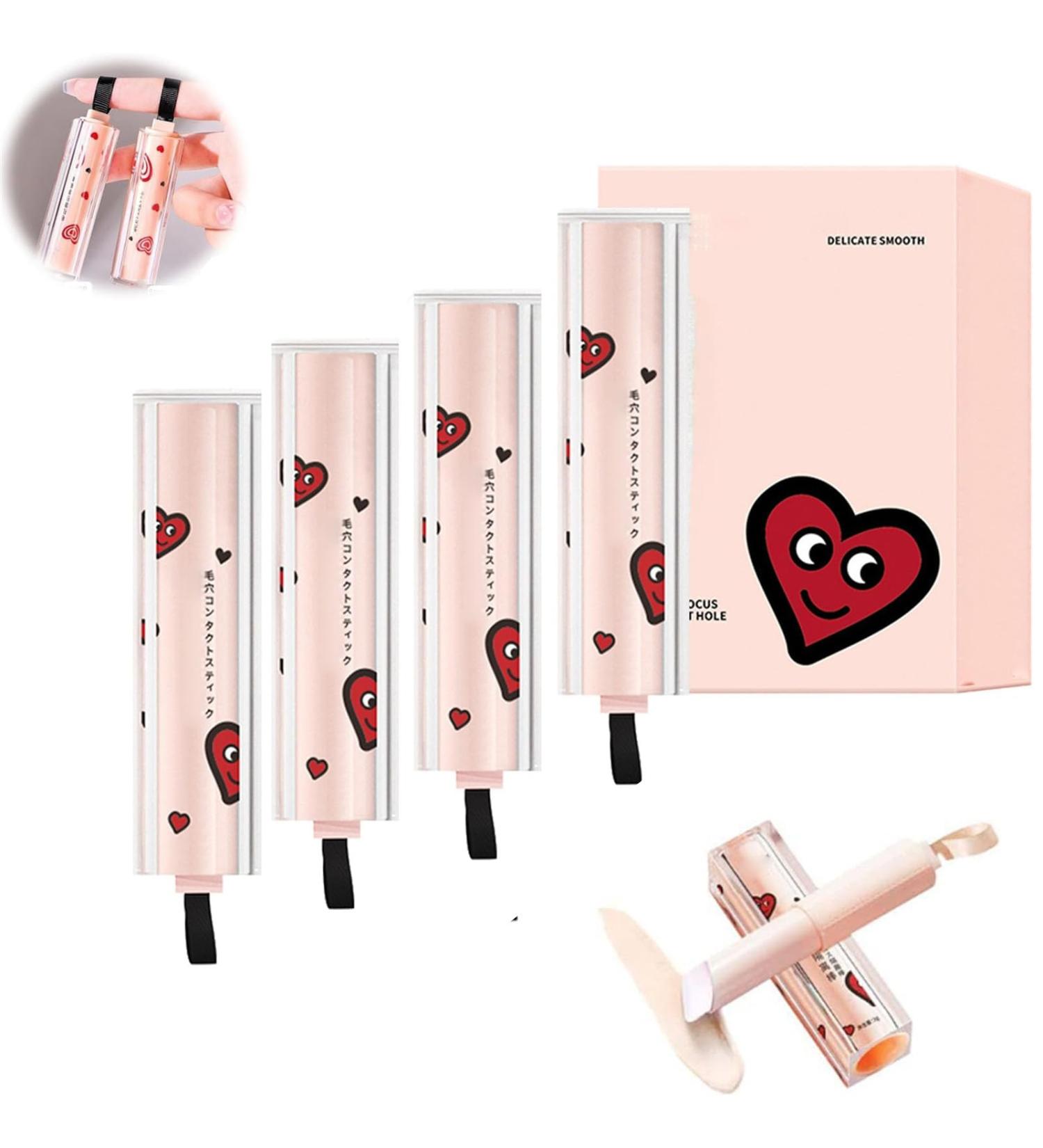 Statisticalt Face Primer Stick Pore Eraser Waterproof Face Primer Stick Lightweight Blur Pore Eraser Stick Invisible Pore Primer Stick Hydrating Primer Face Shimmer Stick (4PCS) - Buy Online on GoSupps.com