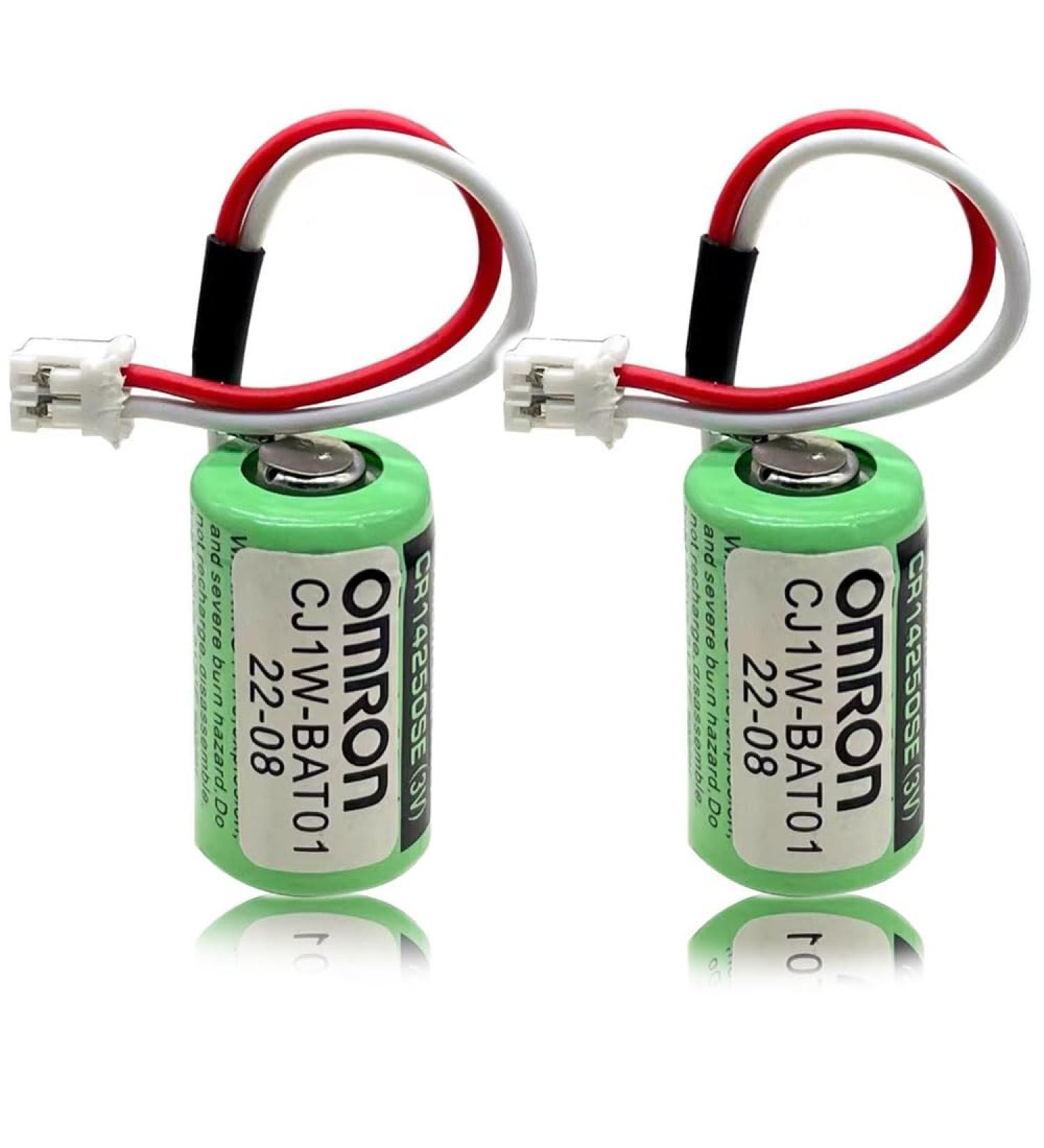 3V 1000mAh CJ1W-BAT01 Battery - 2 Pack CR14250SE-R for CJ1M CP1H CP1L PLC - Green - Buy Online on GoSupps.com