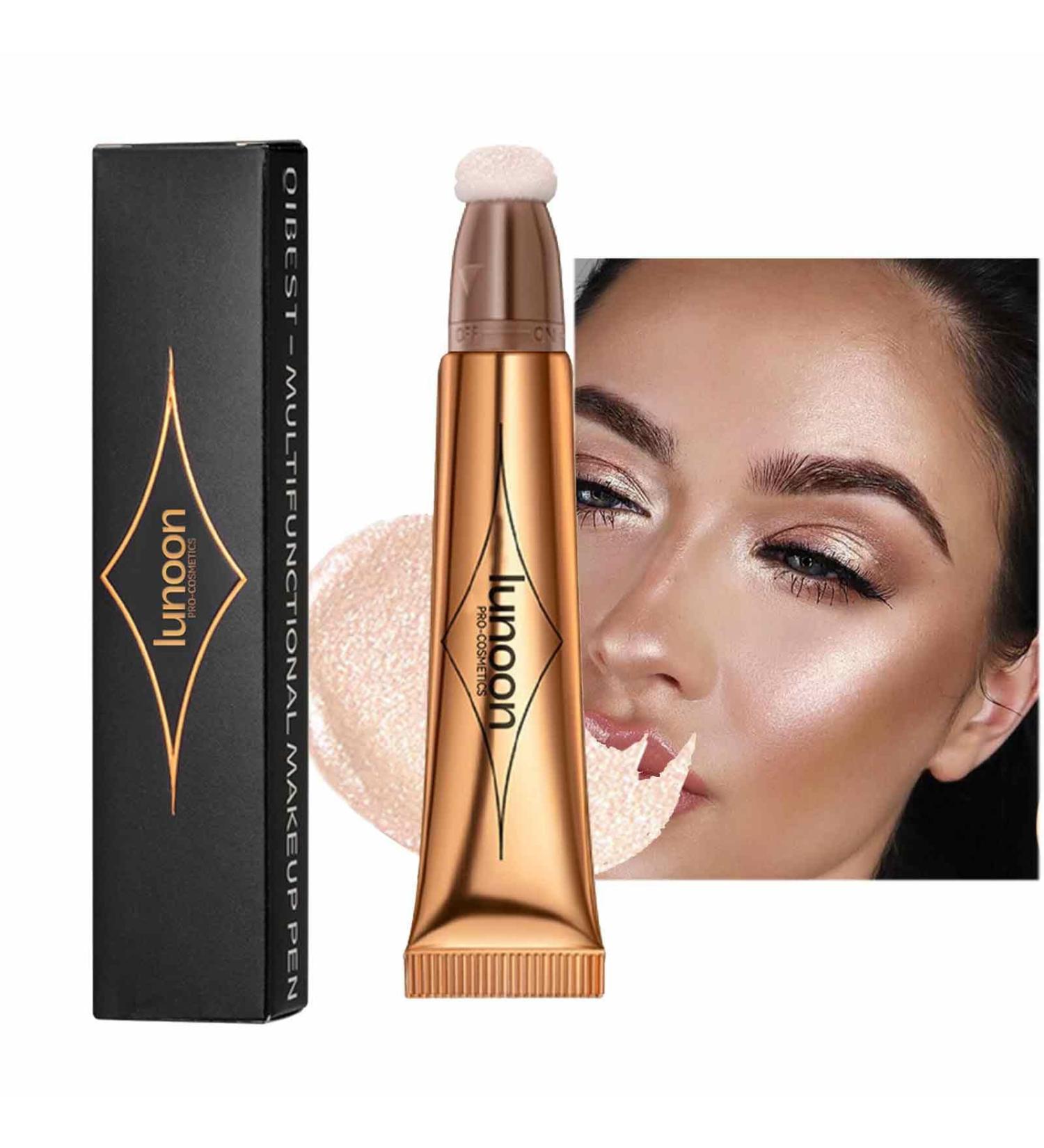 Highlighter Stick Makeup Bronzer Stick With Cushion Applicator Makeup Blushh Highlighter Contour Glitter Matte Natural Brightening Face Makeup Smooth Creamy Matte Finish Liquid Stick For Women - Buy Online on GoSupps.com