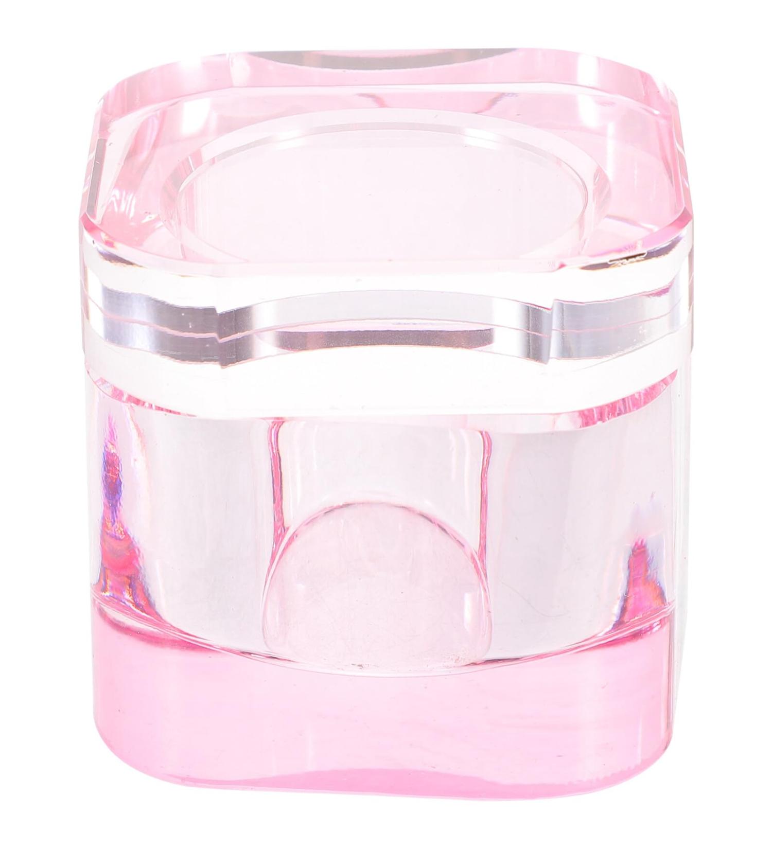 PATKAW Glass Crystal Cup Clear Nail Art Acrylic Liquid Powder Dappen Dish Bowl Mini Dappen Dish for Nail Acrylic Powder Pink - Buy Online on GoSupps.com