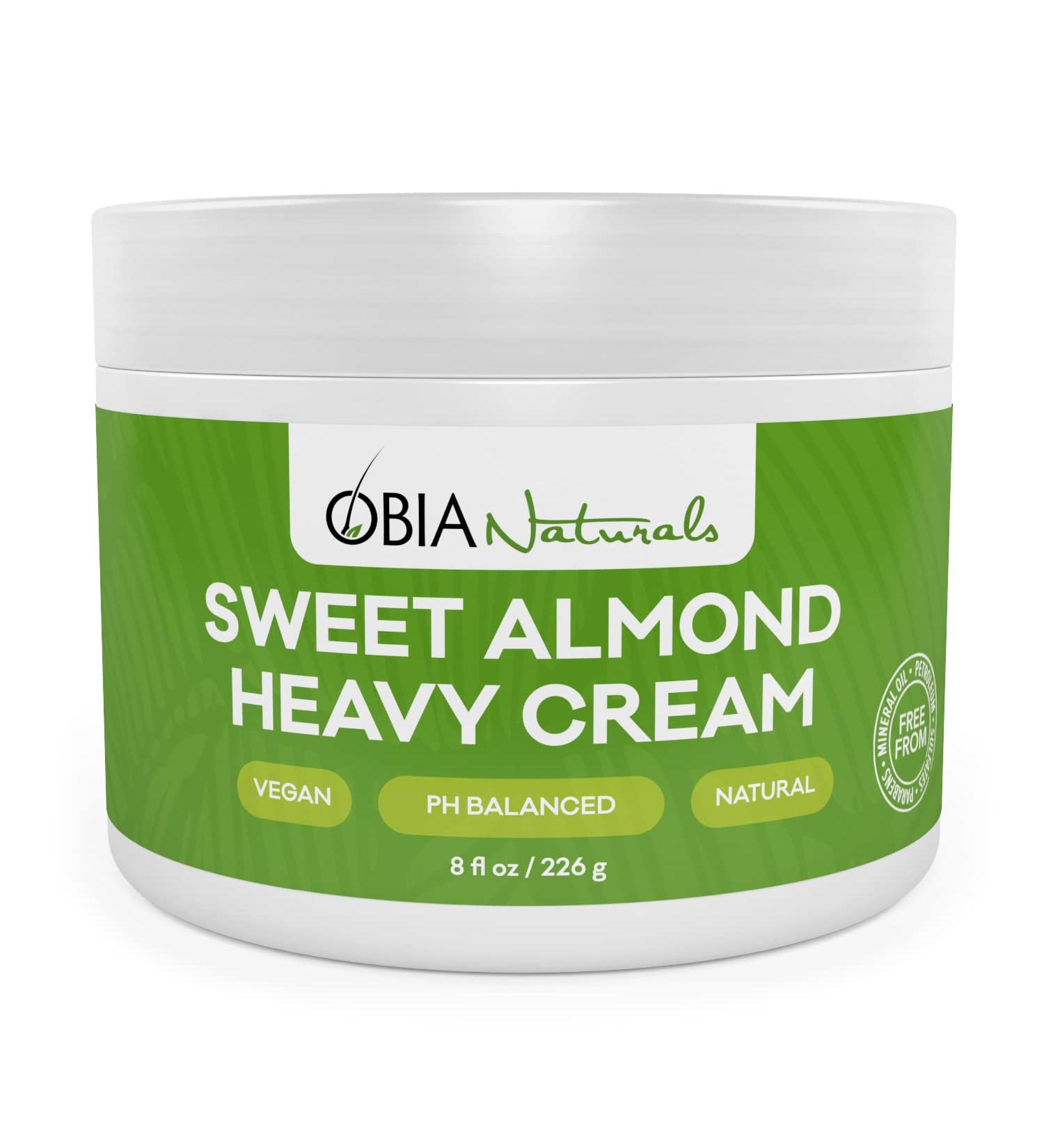 OBIA Naturals Sweet Almond Heavy Cream 8 Oz - Nourishing Hair Treatment - Buy Online on GoSupps.com