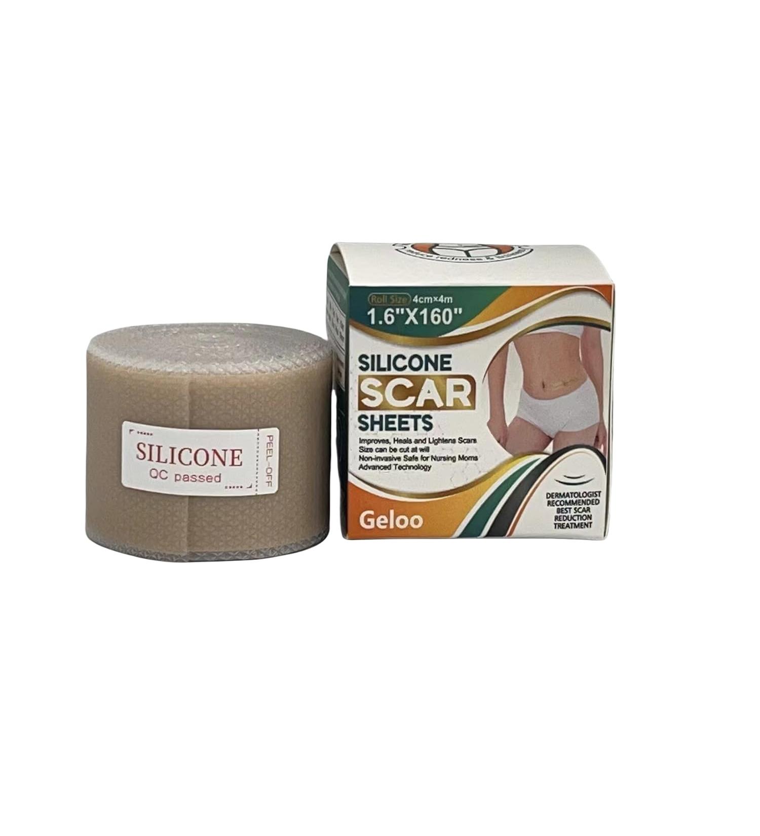 Geloo Silicone Scar Sheets (Roll-4M) | Reusable Scar Treatment Strips for C-Section Keloid Surgery Acne & Burns - International Shipping - Buy Online on GoSupps.com