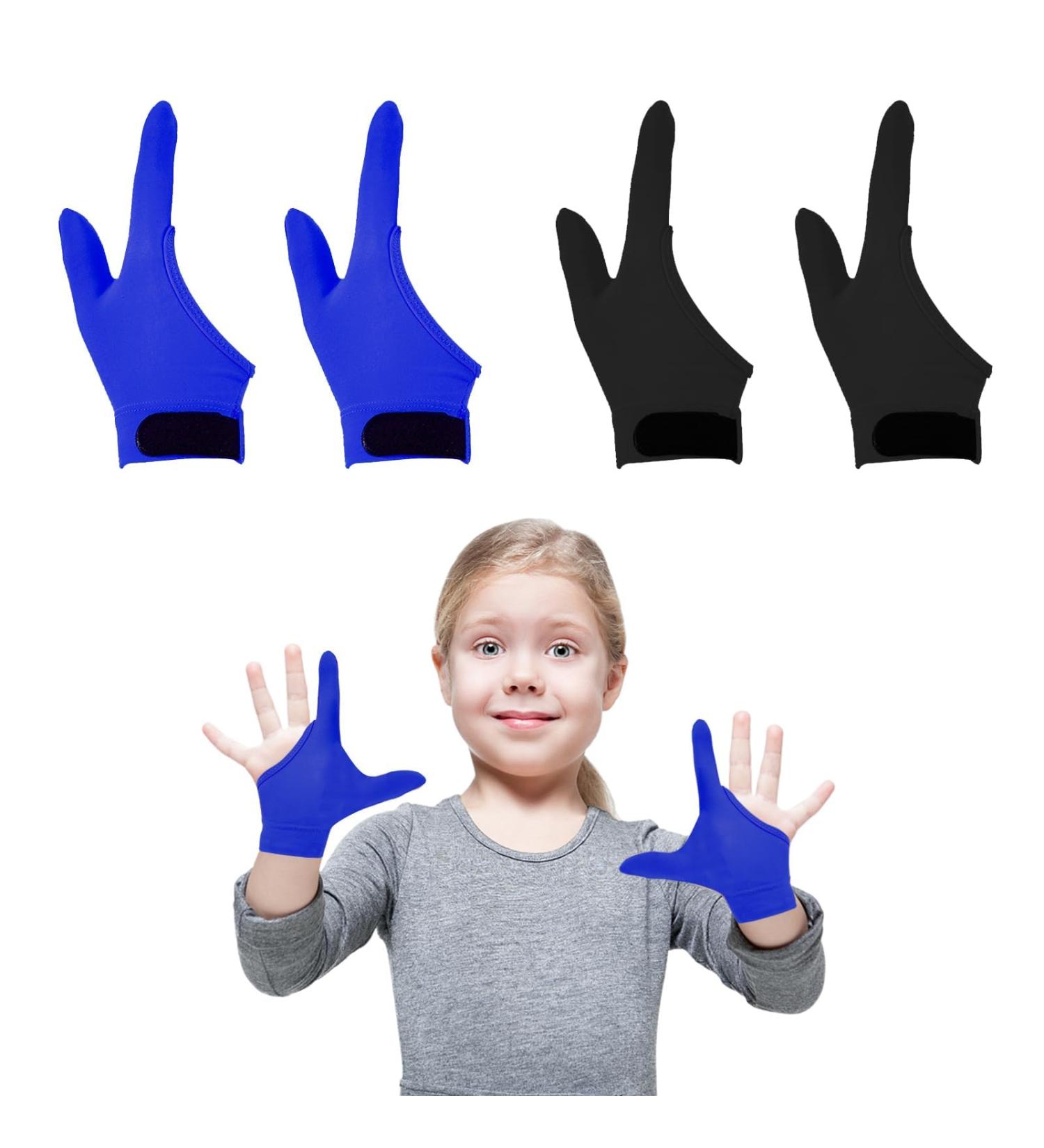 4PC Kids Compression Sucking Guard Gloves - Chew Resistant Thumb & Finger Bite Prevention - Breathable Nagel Bite Gloves (4 Blue + 4 Black) - International Shipping Available - Buy Online on GoSupps.com