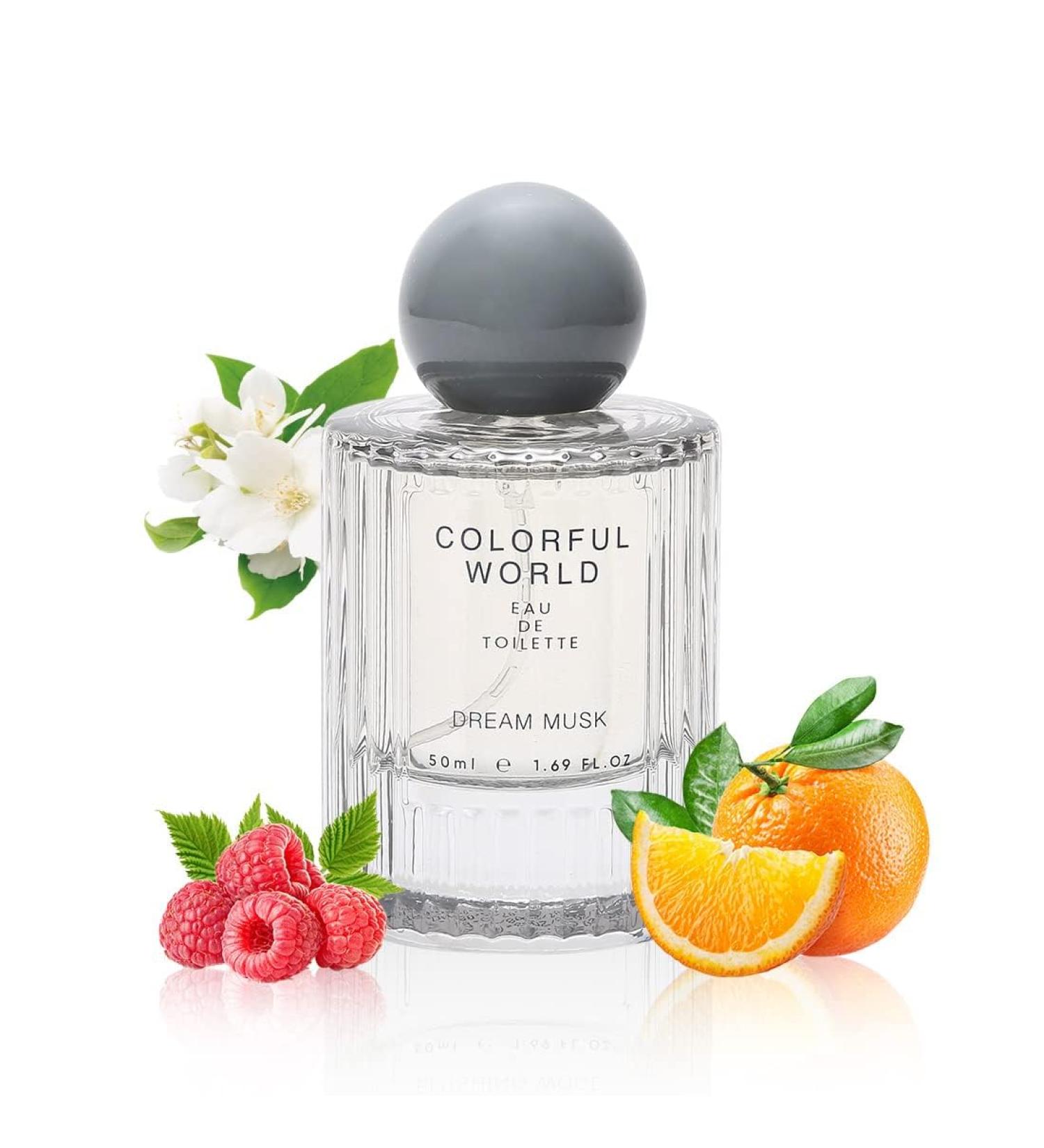MINI-SO Perfume for Women EDT Luxury Perfume with Long Lasting Fragrance for Everyday Wear Floral and Fruity Fresh Scent Colorful World Serie (Dream Musk) 50ML - Buy Online on GoSupps.com