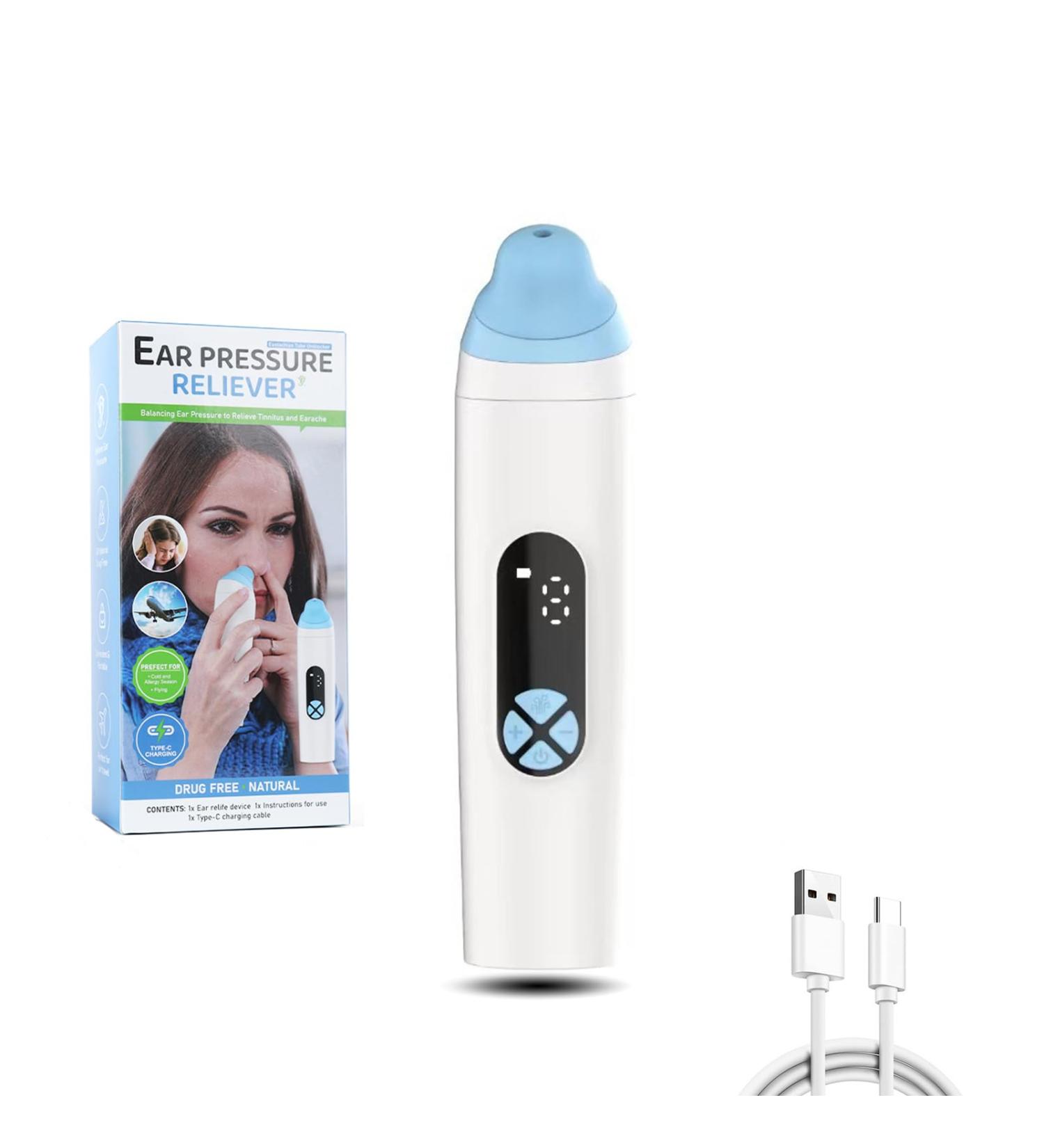 Professional Ear Pressure Relief Device for Tinnitus | 900mAh Rechargeable Eustachian Tube Unclogger for Flying & Diving - Buy Online on GoSupps.com