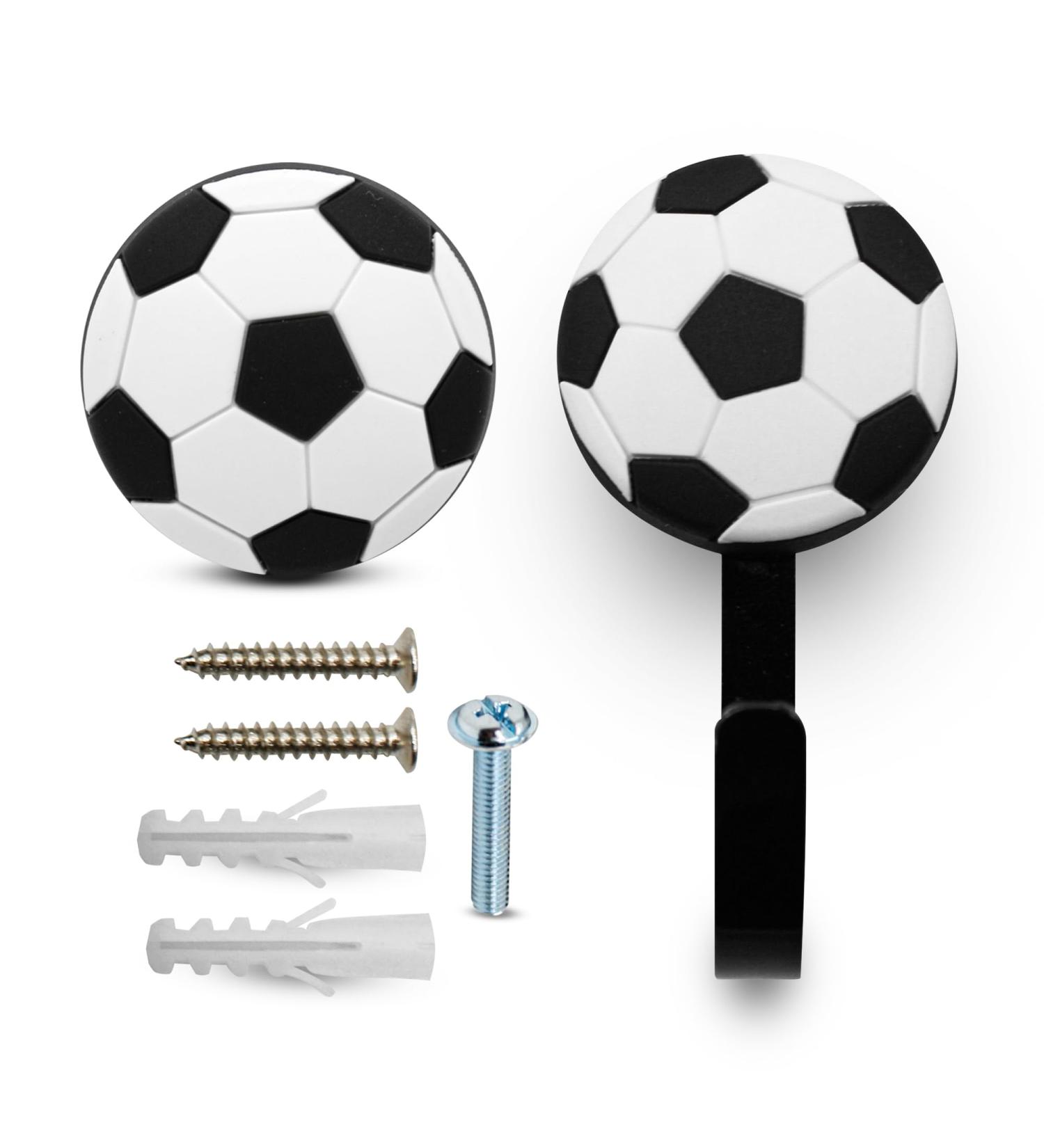 Doja Barcelona | Children's Furniture Buttons & Wall Hooks | 8 Ball Design | Rubber & Zinc Aluminum - Football Theme - Buy Online on GoSupps.com