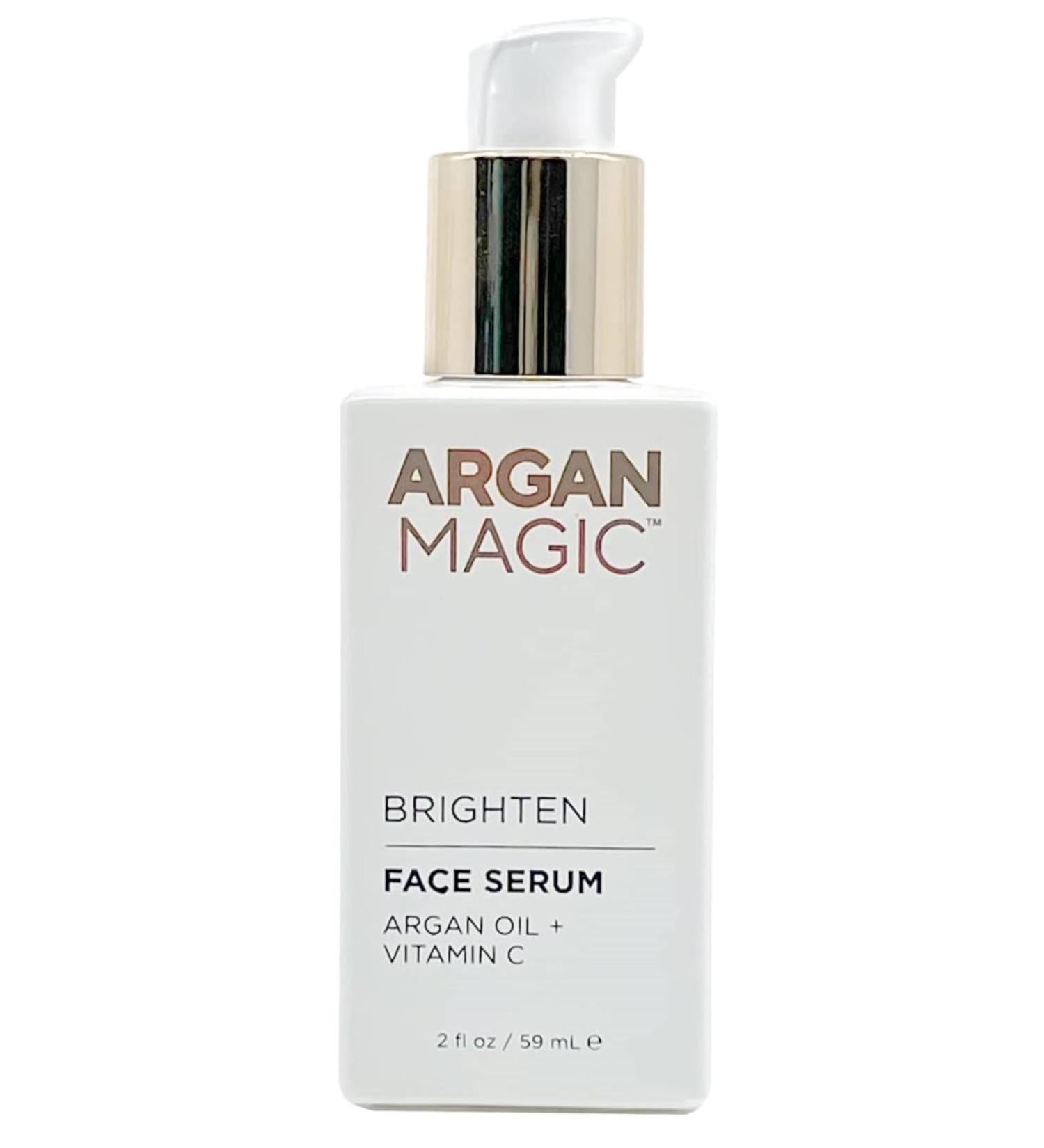Argan Magic Brighten Face Serum - Vitamin C & Argan Oil for Hydration Dark Spot Reduction Fine Lines & Wrinkles (2 oz) - International Shipping Available - Buy Online on GoSupps.com