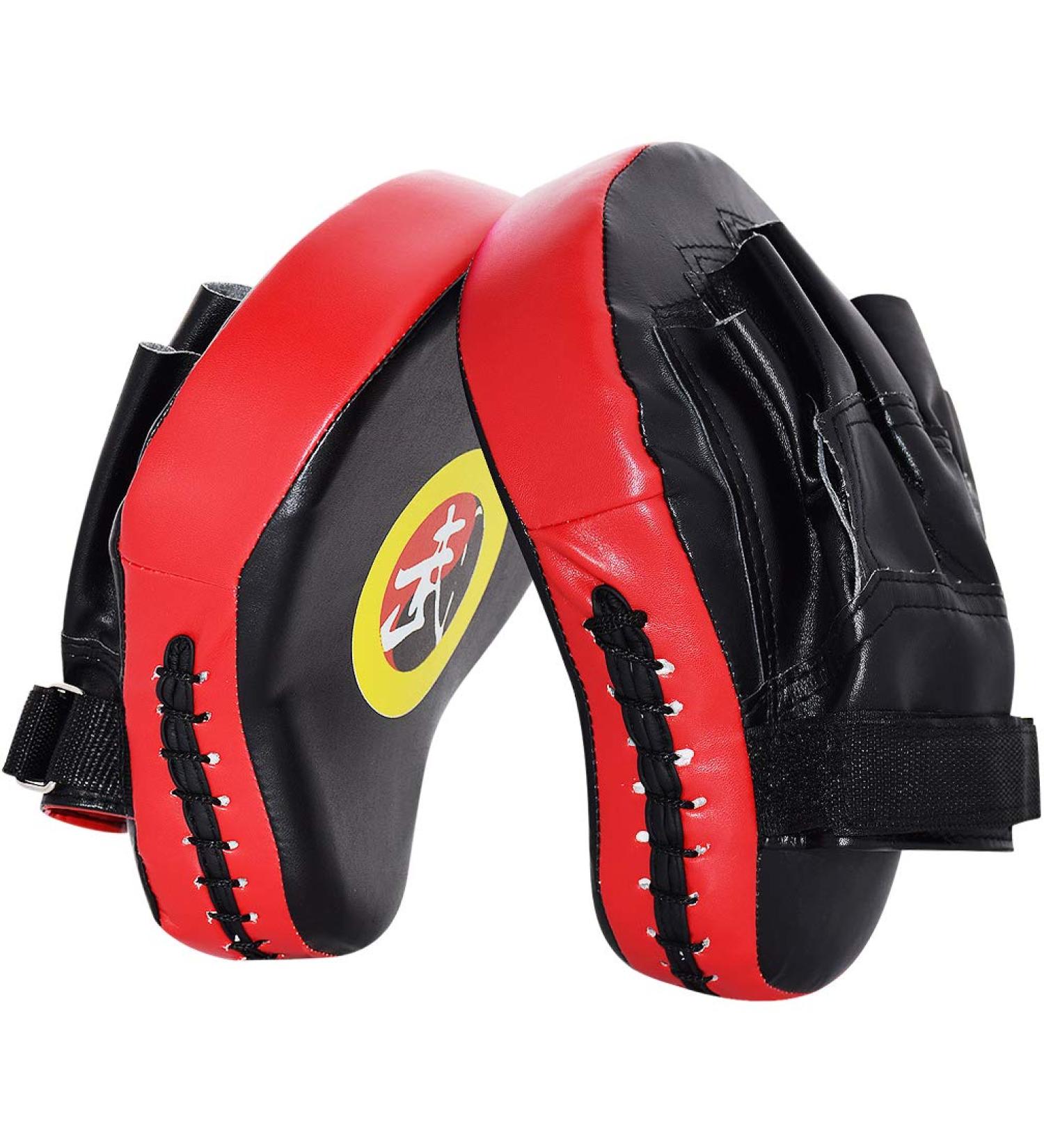TLBTEK Curved Punching Mitts Boxing Pads for Kids Men & Women - Red - Buy Online on GoSupps.com