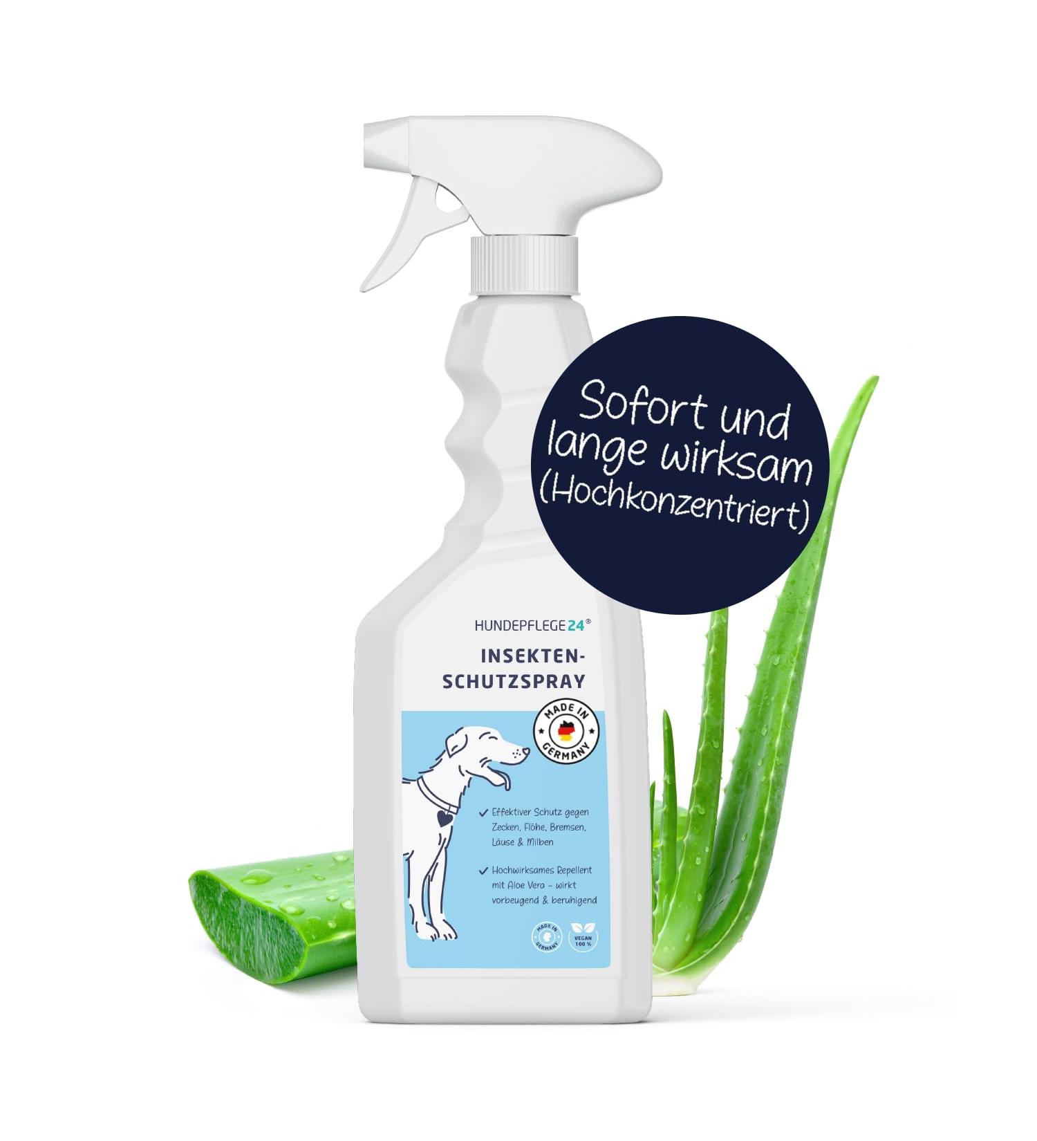 Dog Care24 Case Spray - Effective Flea & Tick Protection for Dogs & Cats with Geraniol & Aloe Vera - 500ml - Buy Online on GoSupps.com