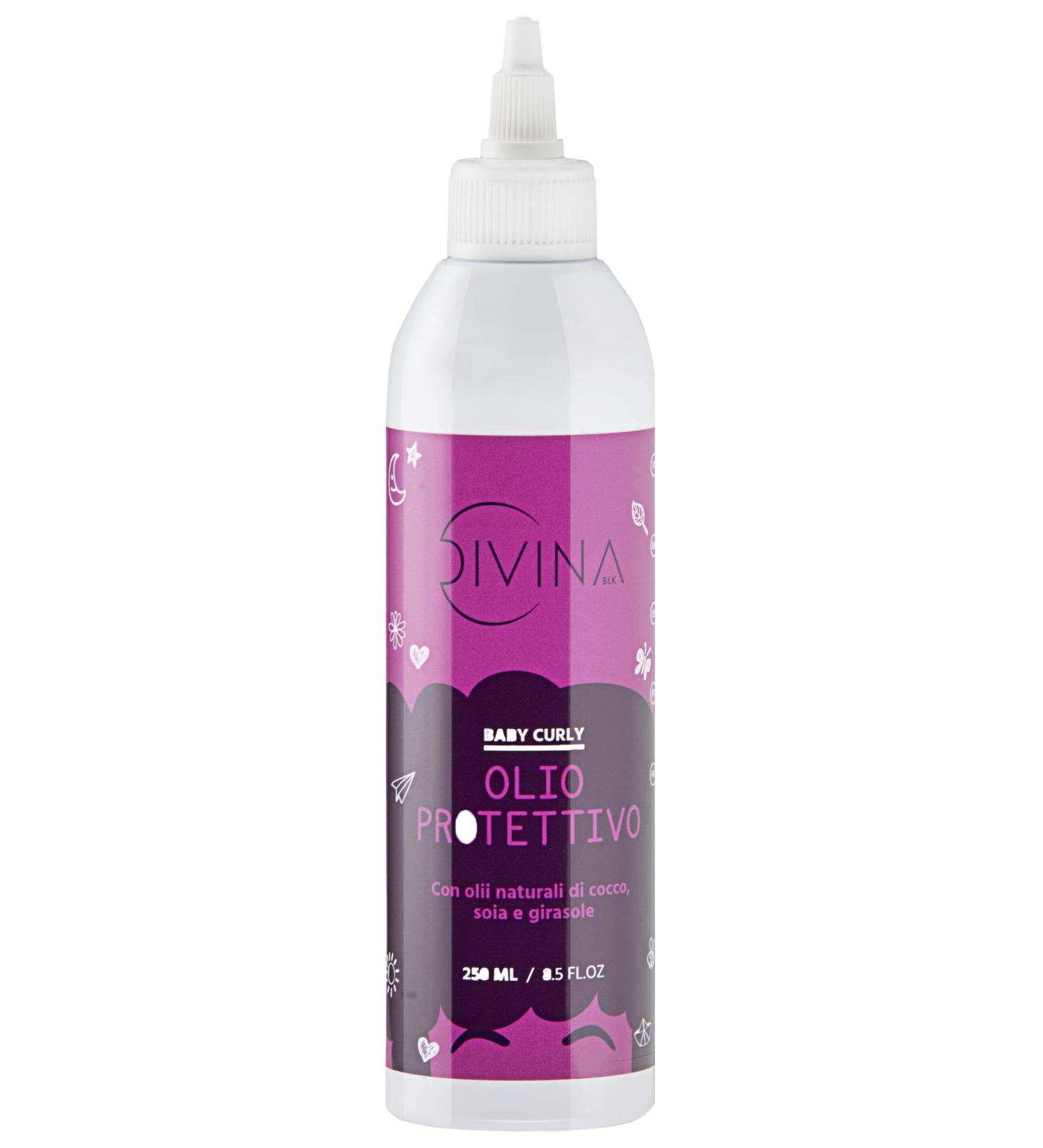 Protective oil Baby Curly for children with afro and curly hair with coconut soy and sunflower oils 100% natural (250ml) - Buy Online on GoSupps.com