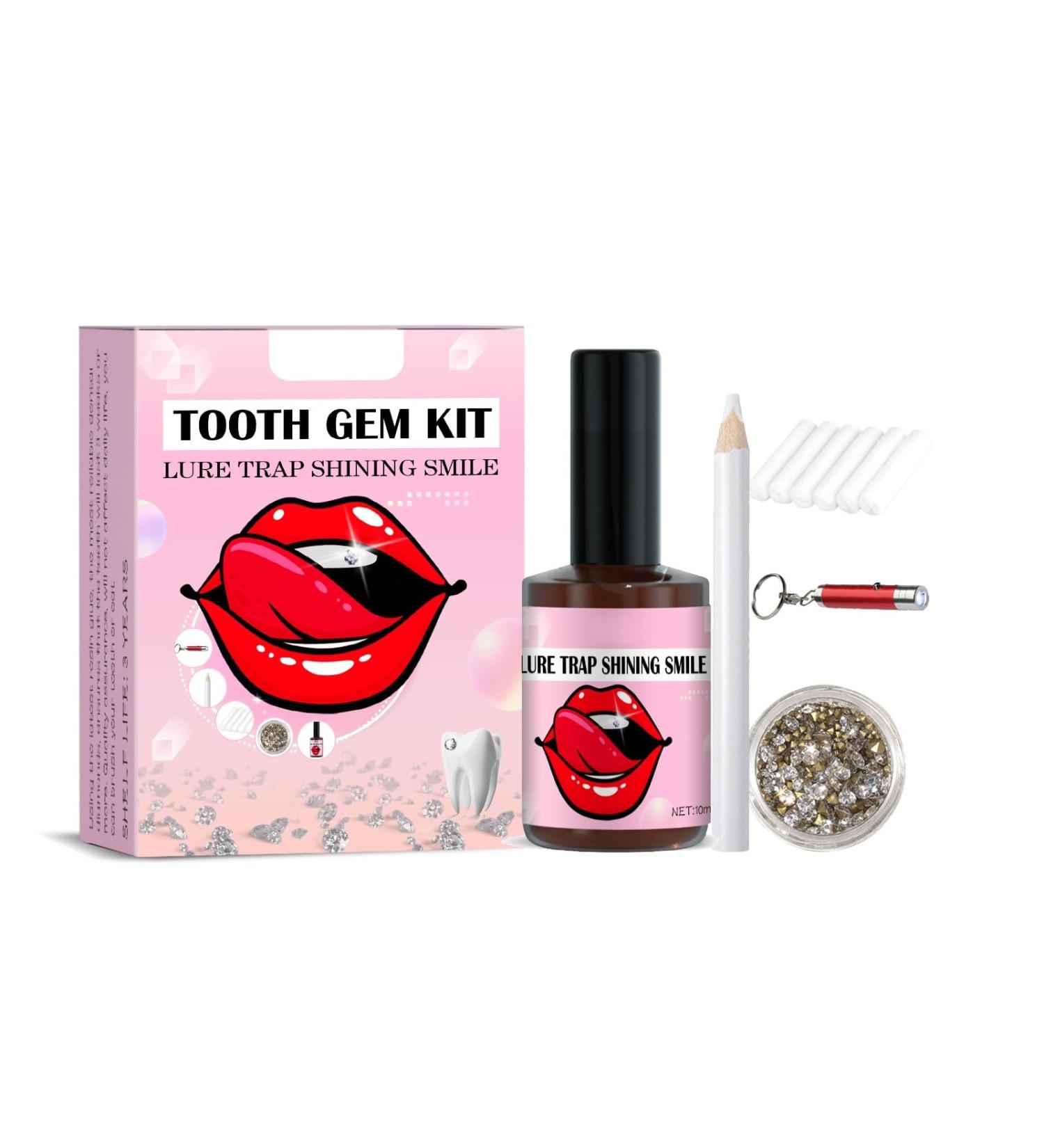 Delura Tartar Jewelry Set - Premium Tooth Gem Kit with Glue & Toothstones for Stunning Tooth Jewelry - Buy Online on GoSupps.com