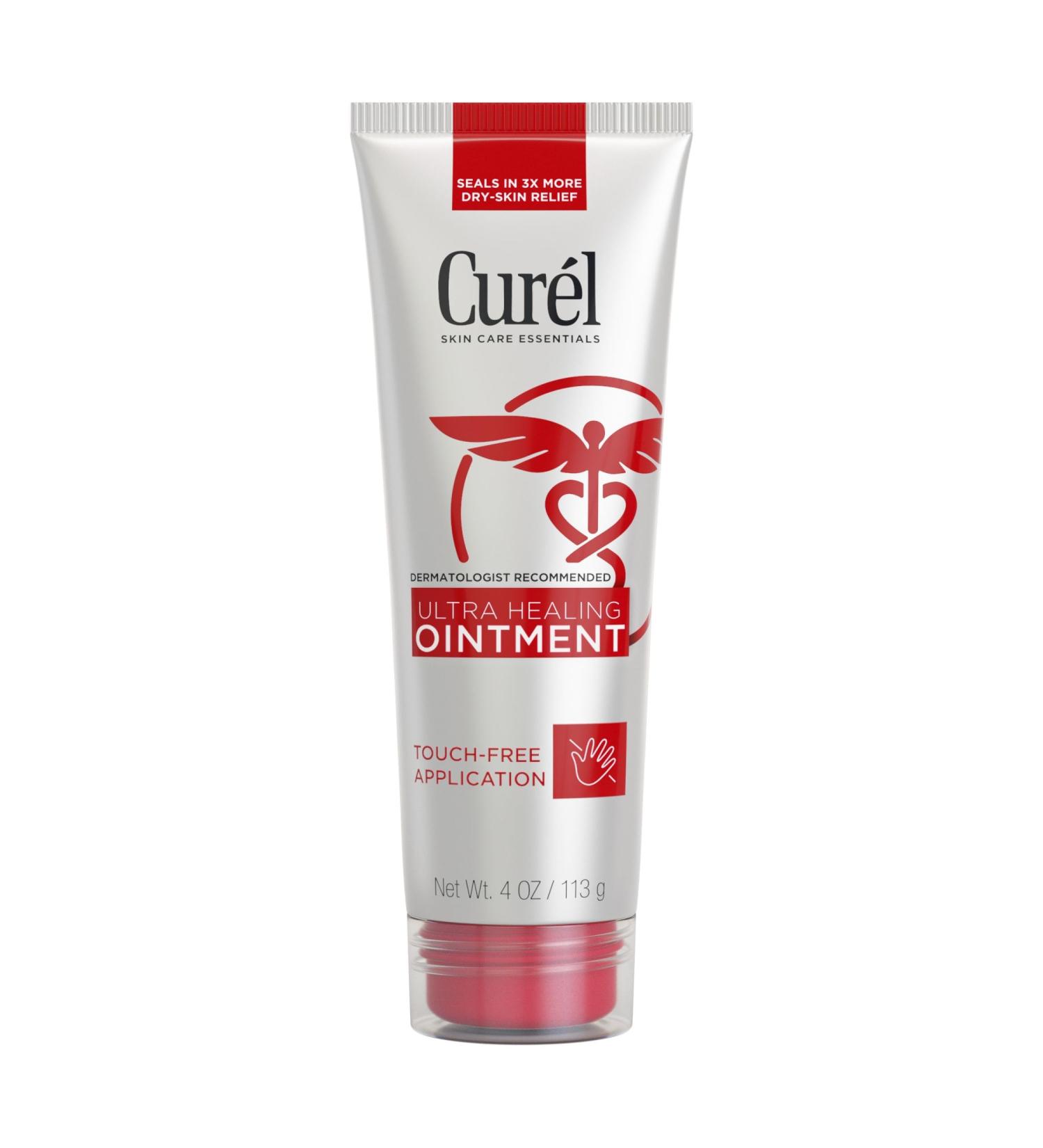 Curel Ultra Healing Ointment Healing Ointment with Touch Free Applicator Body and Face Moisturizer for Women and Men 4 Oz - Buy Online on GoSupps.com