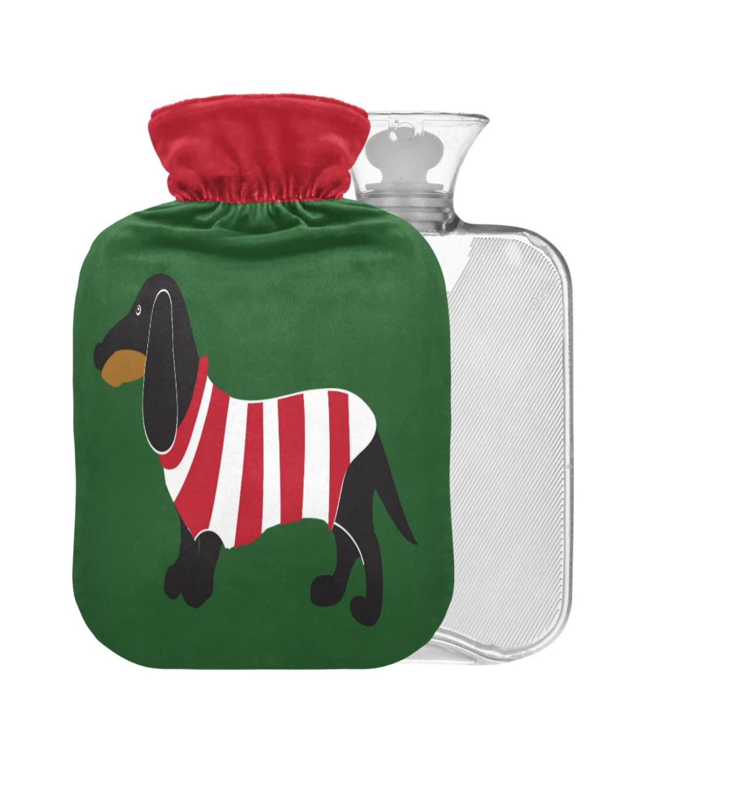 Hot Water Bottle for Dogs - Dachshund Safe 1L BPA Free with Cover | Pain Relief & Comfort for Paws - Buy Online on GoSupps.com
