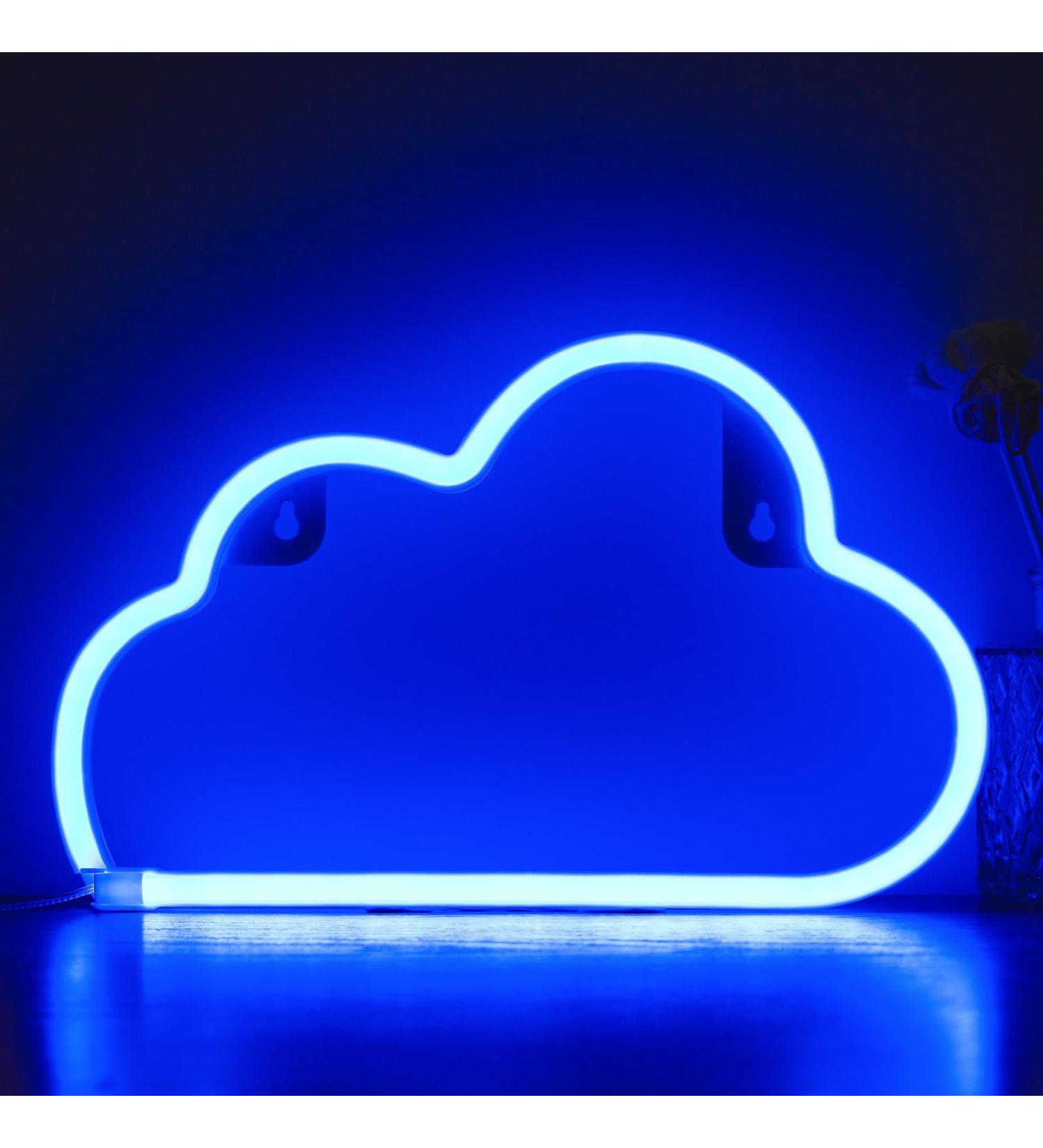 Xiyunte LED Neon Cloud Sign | Battery/USB Operated Wall Decoration | Blue Neon Light for Home & Office - Buy Online on GoSupps.com