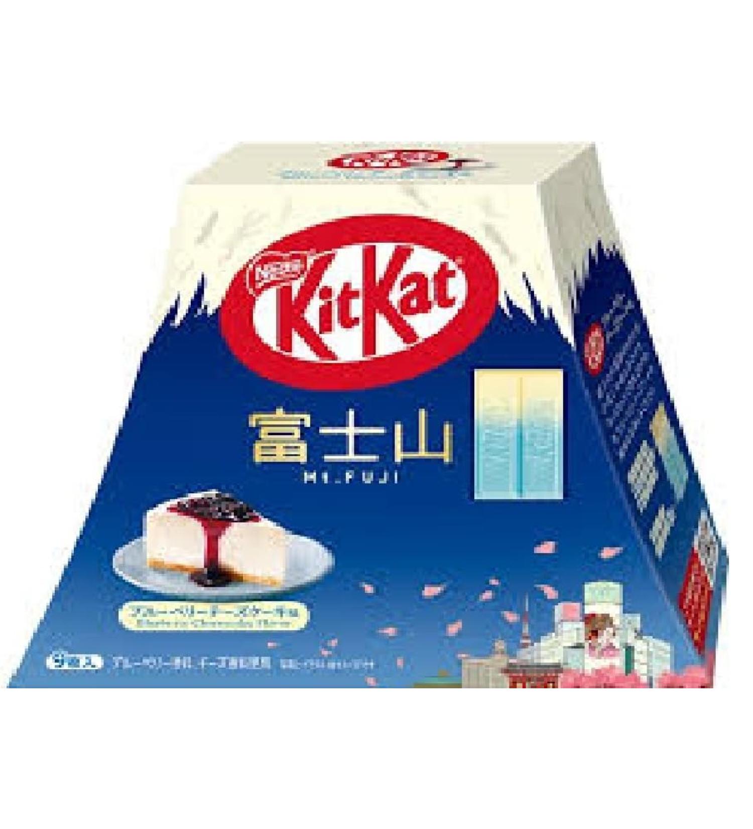 Kitkats Mt.FUJI Blueberry Cheesecake Flavor 9 minibars Japanese chocolate snack Made in Japan