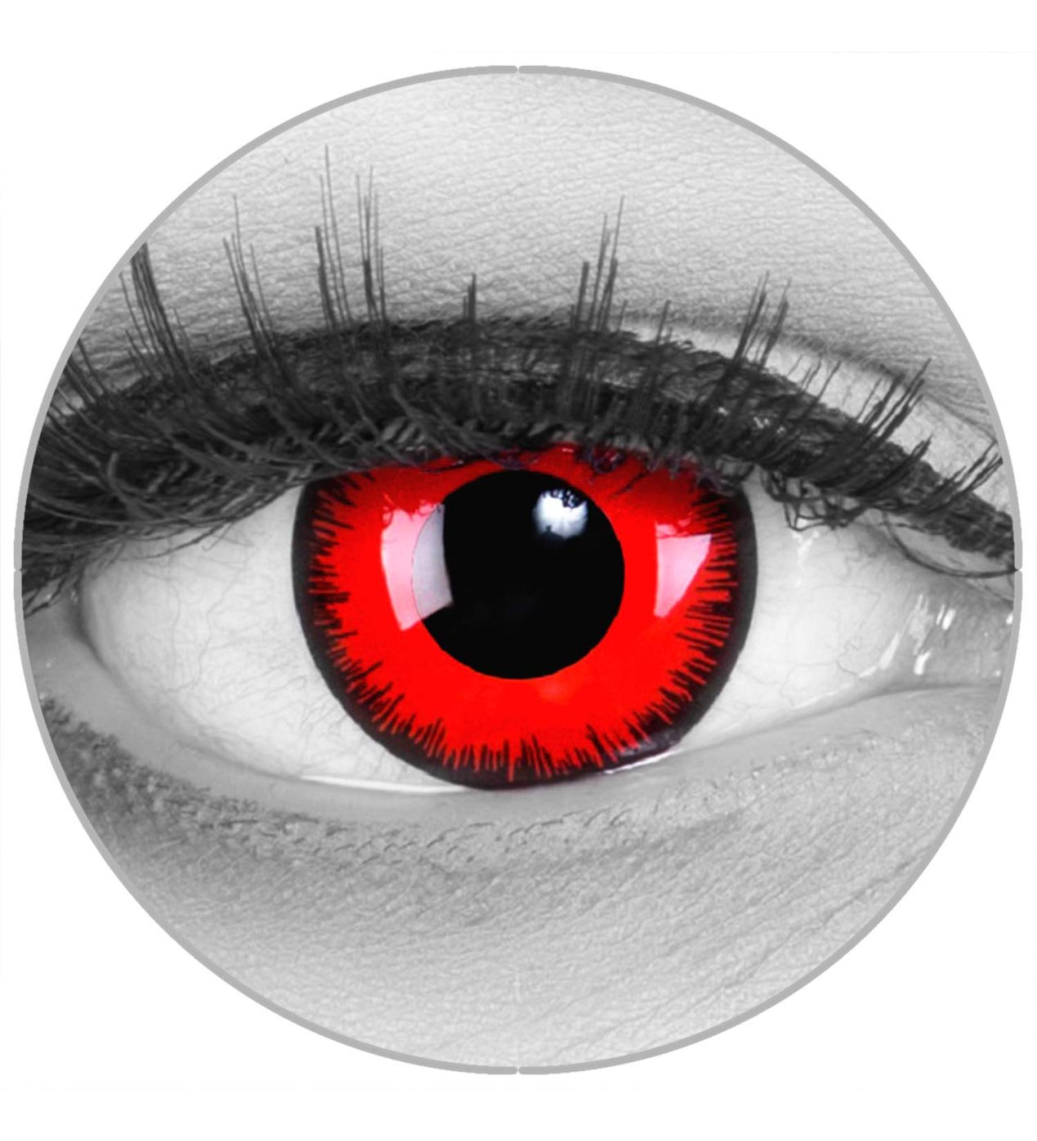 Top Quality Red Vampire Contact Lenses | Fun Colored Lenses for Carnival & Halloween - Free Lentil Containers - Buy Online on GoSupps.com