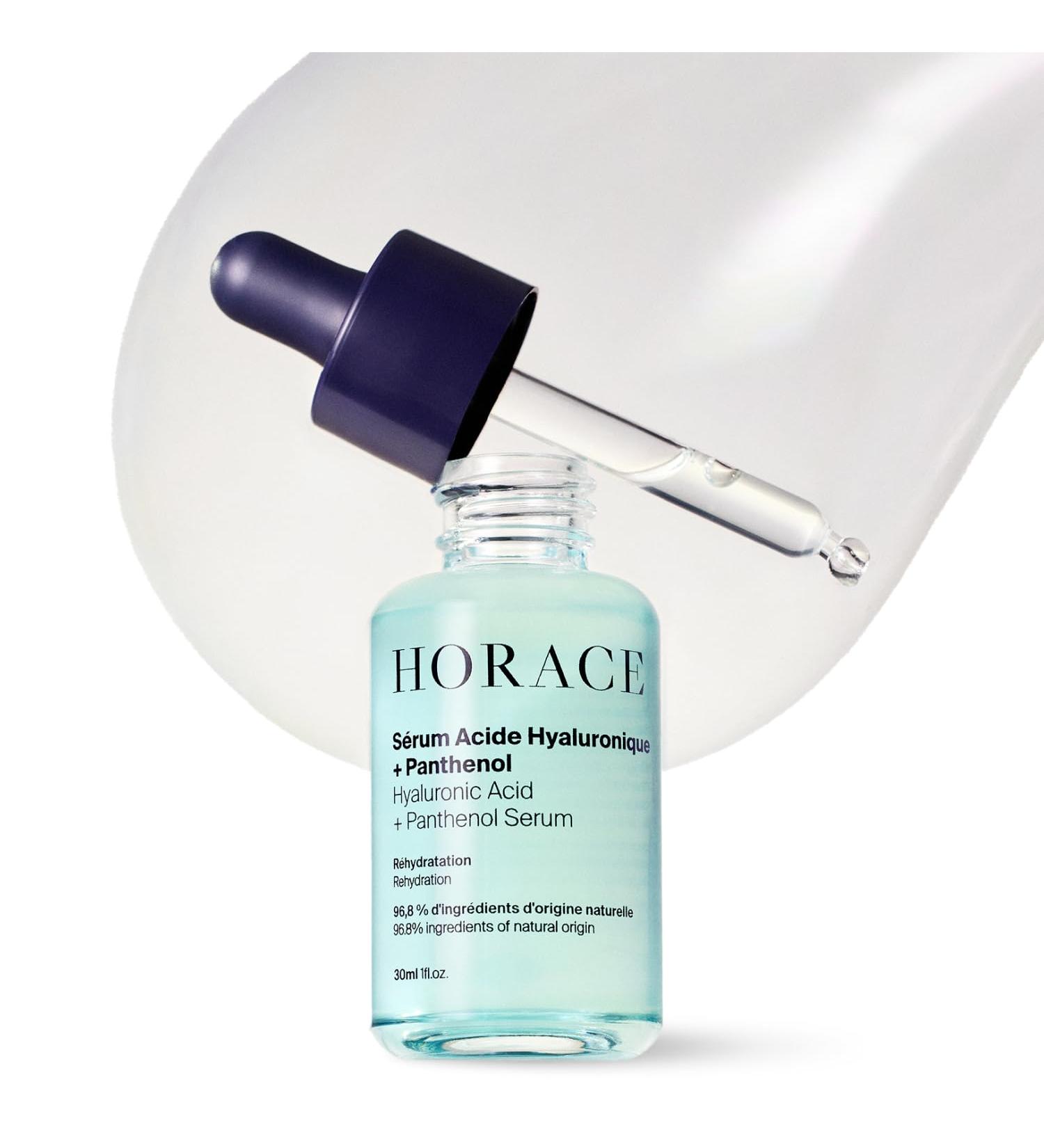 HORACE Hyaluronic Acid + Panthenol Face Serum for Men Advanced Moisturising Facial Treatment for Dry Skin Dehydration Lines and Elasticity Vegan Skincare for All Skin Types Unscented 30ml - Buy Online on GoSupps.com
