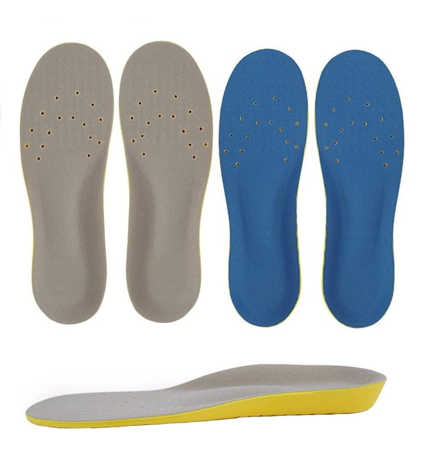 Plantar Fasciitis Orthotic Shoe Insoles - Cushioned Arch Support and Heel Cushioning (L Women 8-13 / Men 7-12) - Buy Online on GoSupps.com