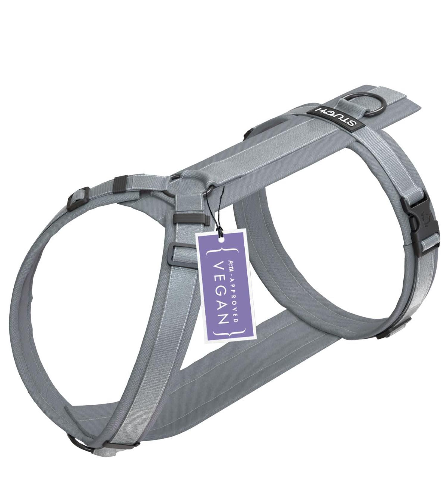 STUCH Adjustable Dog Harness - Padded Nylon for All Sizes - Gray Large - Perfect for Small Medium & Large Dogs - Buy Online on GoSupps.com