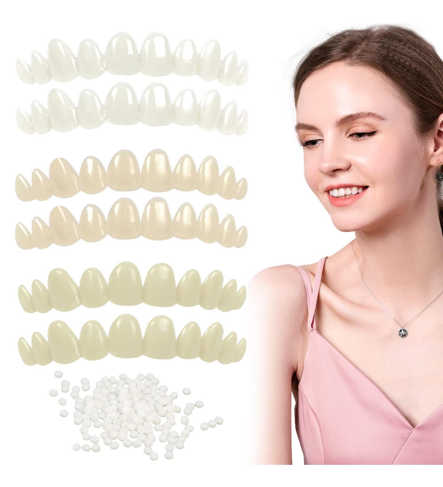Temporary Tooth Repair Kit - 6PCS Natural Shade Fake Teeth Filling for Missing/Broken Tooth - Buy Online on GoSupps.com