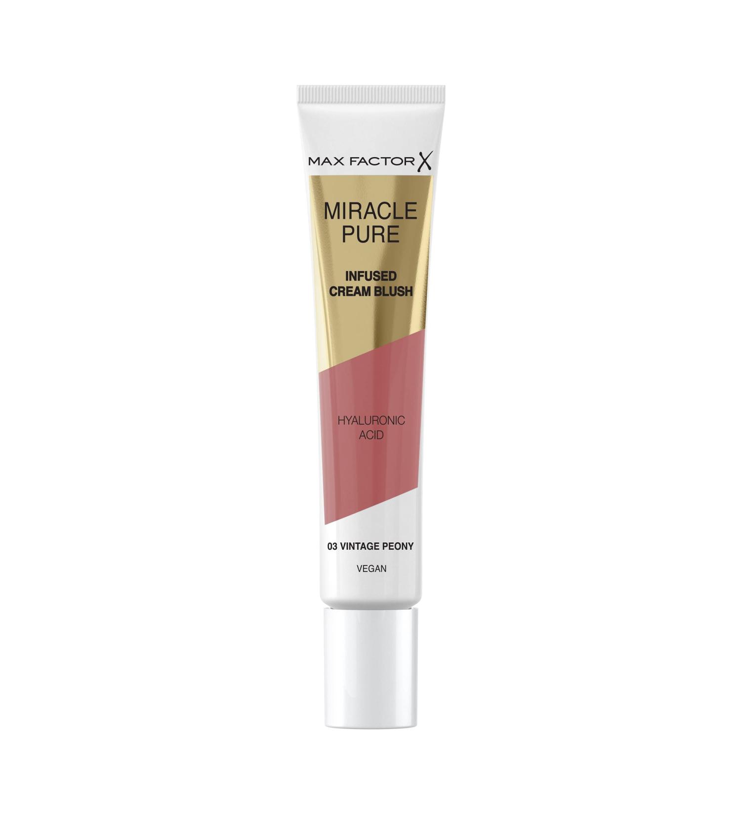 Max Factor Miracle Pure Moisturising Cream Blush 03 Vintage Peony - Long-lasting Radiant Flush - Buy Online on GoSupps.com