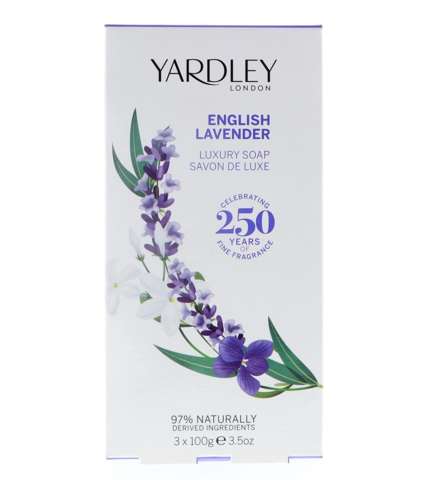 Buy English Lavender Luxury Soaps by Yardley of London | International Shipping Available - Buy Online on GoSupps.com