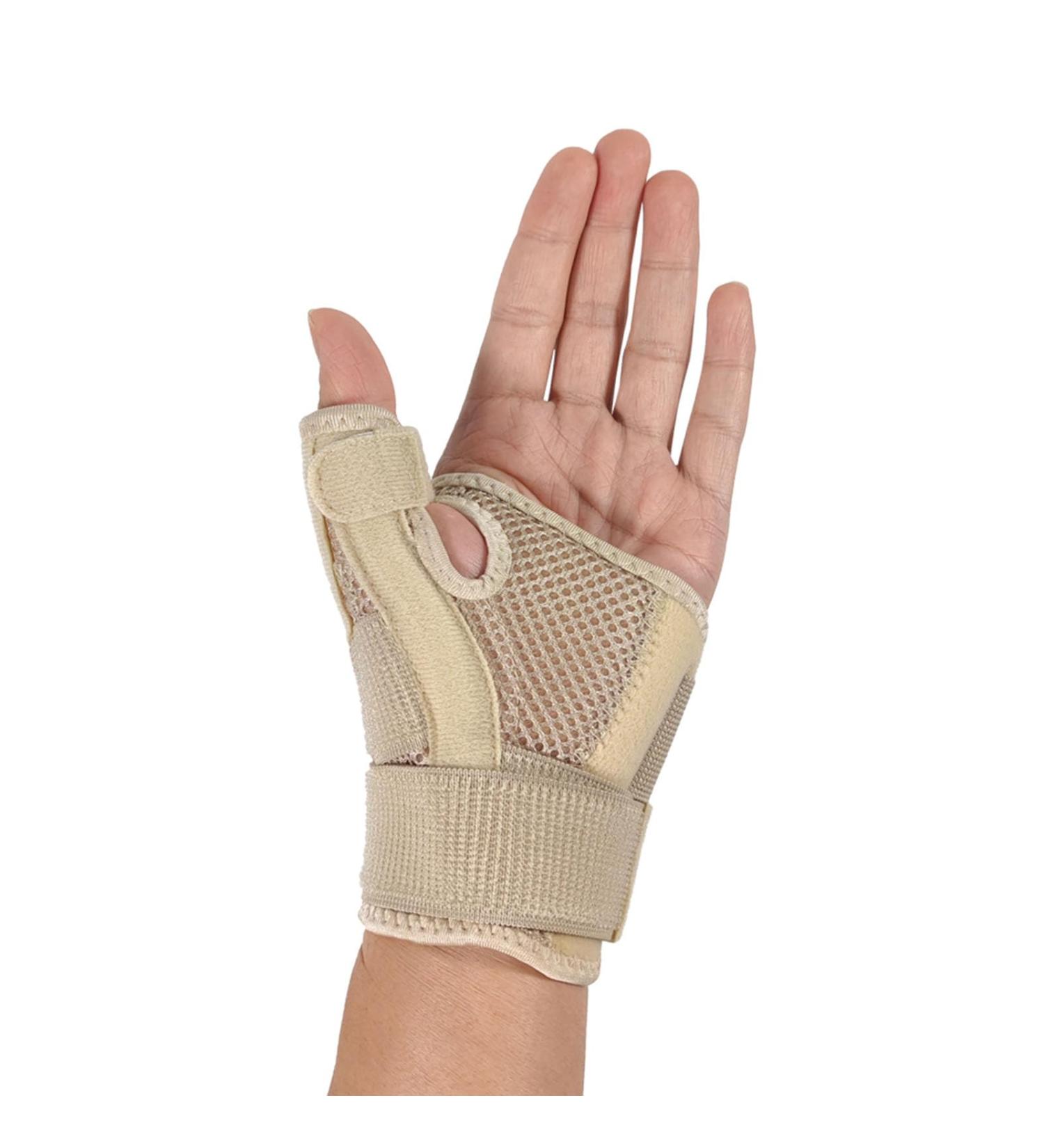 Thumb Splint with Wrist Brace - Universal Thumb Support for Men & Women Stabilizes Wrist & Hand One Size Fits Both Left & Right Beige - 1 Piece - Buy Online on GoSupps.com