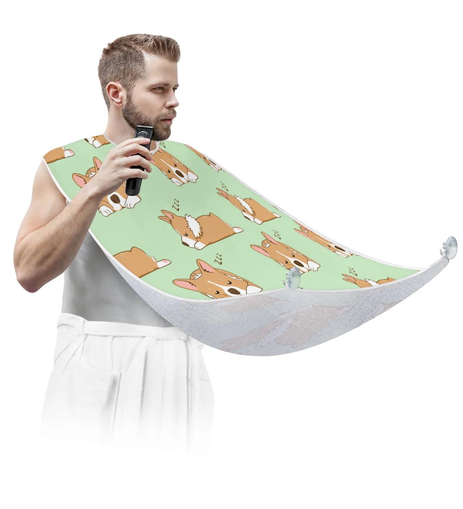 Beard Bib Apron for Men - Non-Stick Waterproof Hair Catcher for Shaving & Grooming | Perfect for Dogs & Painting - Buy Online on GoSupps.com