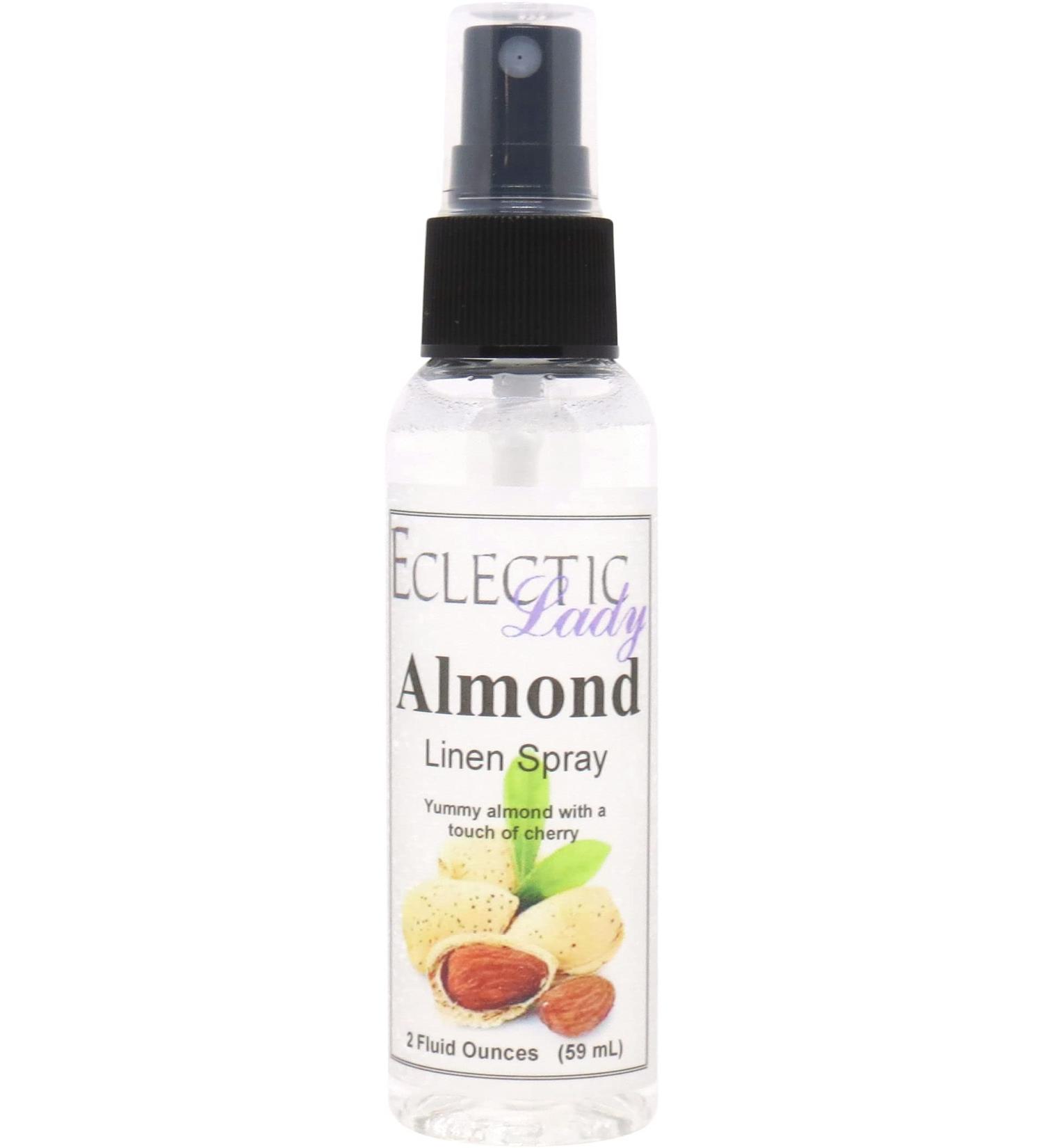 Almond Linen Spray 2 ounces - Eclectic Lady Sheet and Linen Spray - No Artificial Colors Parabens or Preservatives - Long-Lasting Scent for Bed Fabric & Pillow 2 Fluid Ounces - Buy Online on GoSupps.com