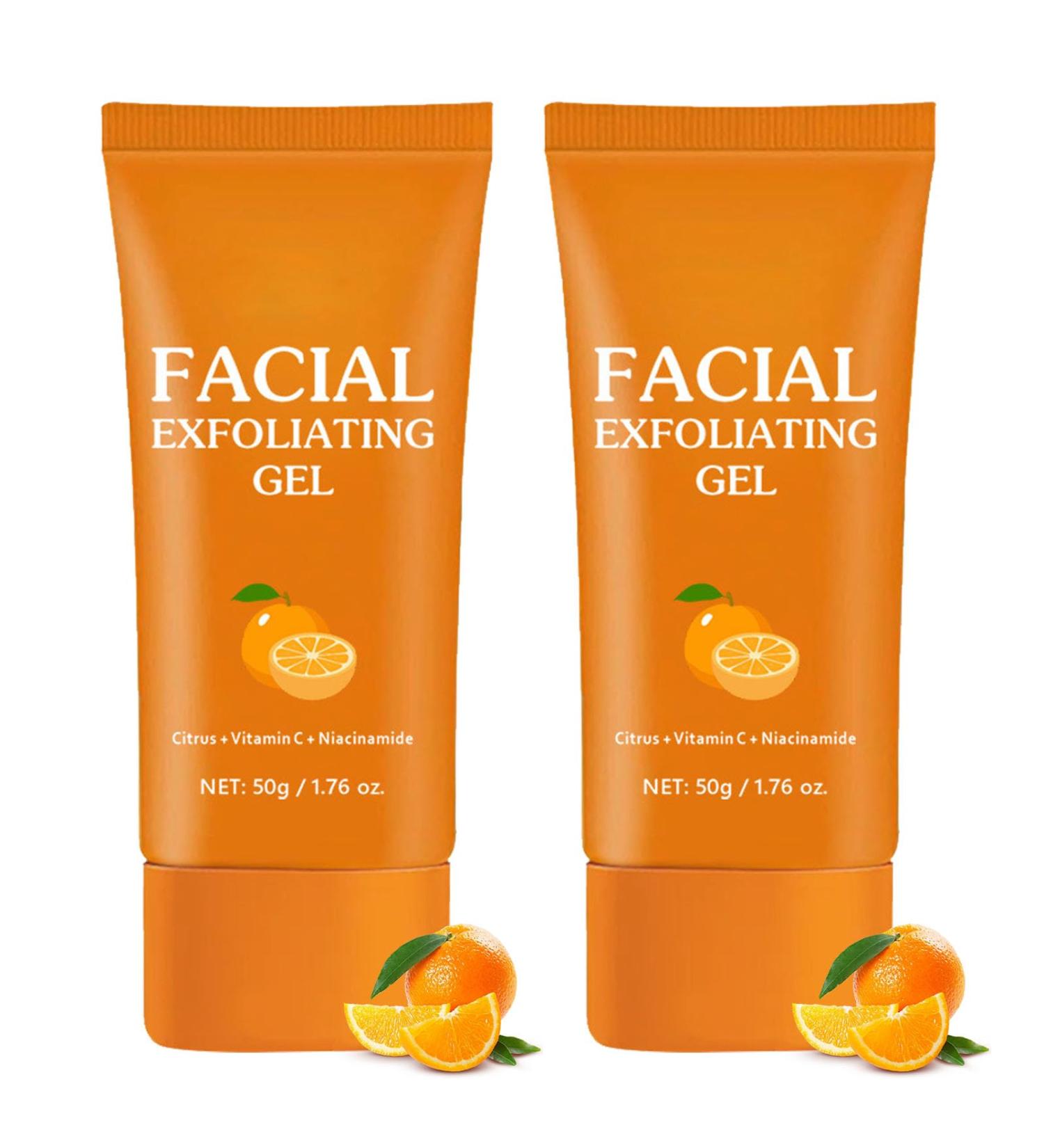 ARCHIDATE Orange Facial Exfoliating Gel 2Pcs Orange Peeling Gel for Face and Body Deep Cleansing Pores Remove Blackheads Gentle Exfoliating Moisturizing Skin Improve Rough Skin - Buy Online on GoSupps.com