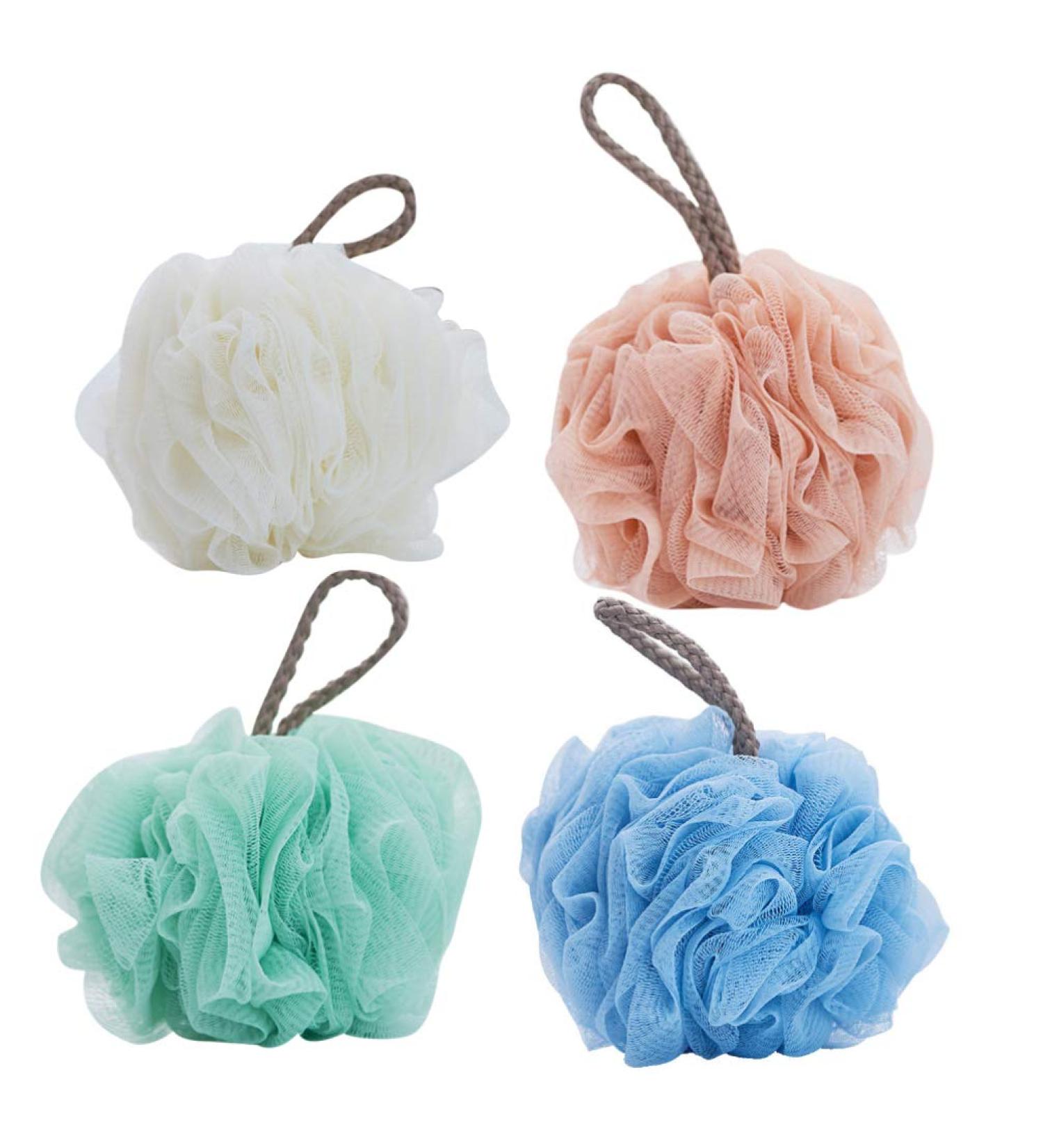 Buy Cabilock 4pcs Cleaning Sponge Set - Bath & Shower Scrubber for Men & Women - Durable Mesh Bath Balls for Effective Cleaning - Buy Online on GoSupps.com
