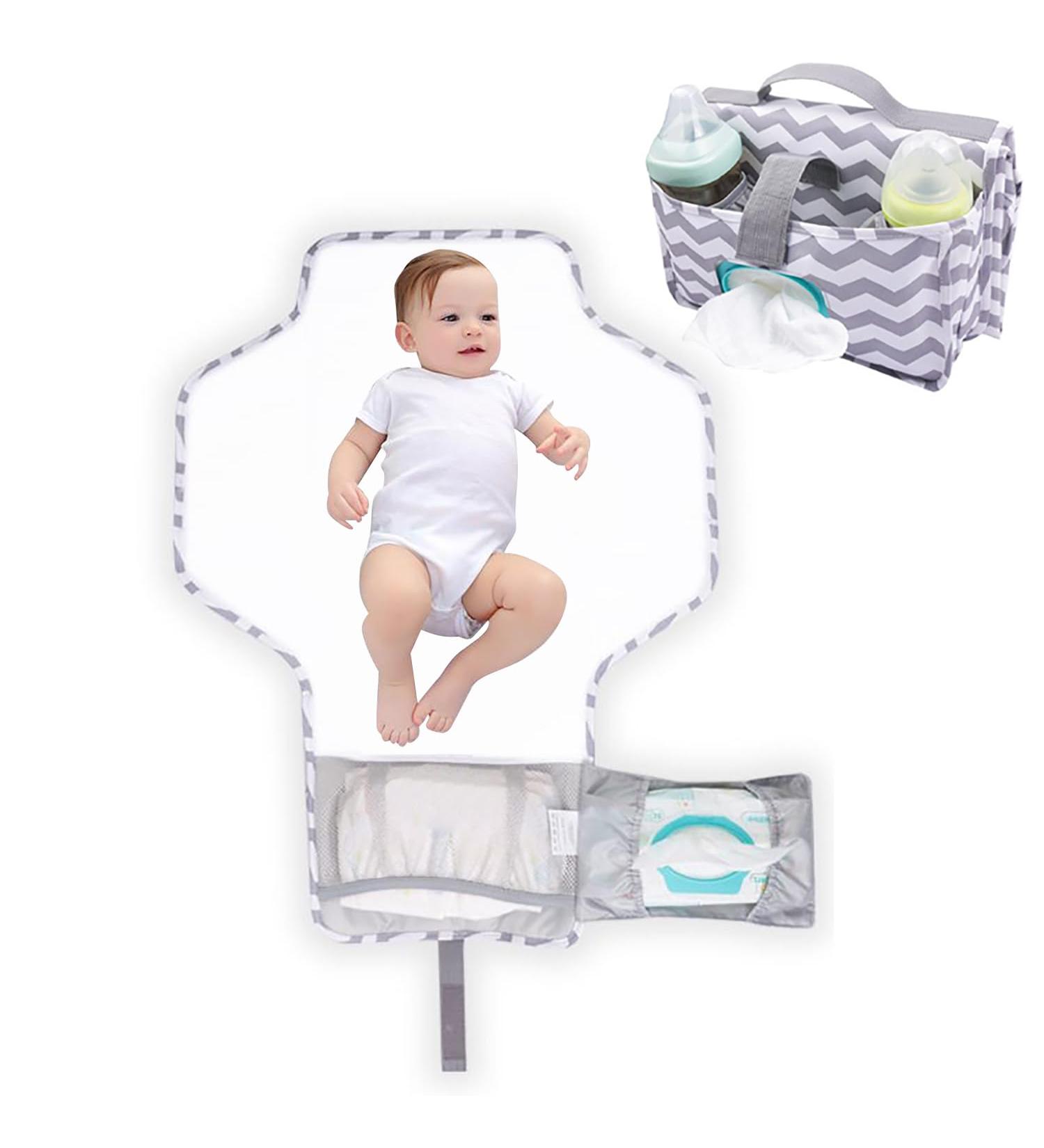 Wintfarm Portable Nappy Changing Mat with Milk Bottle Pockets - For Toddlers, Infants & Newborns - Buy Online on GoSupps.com