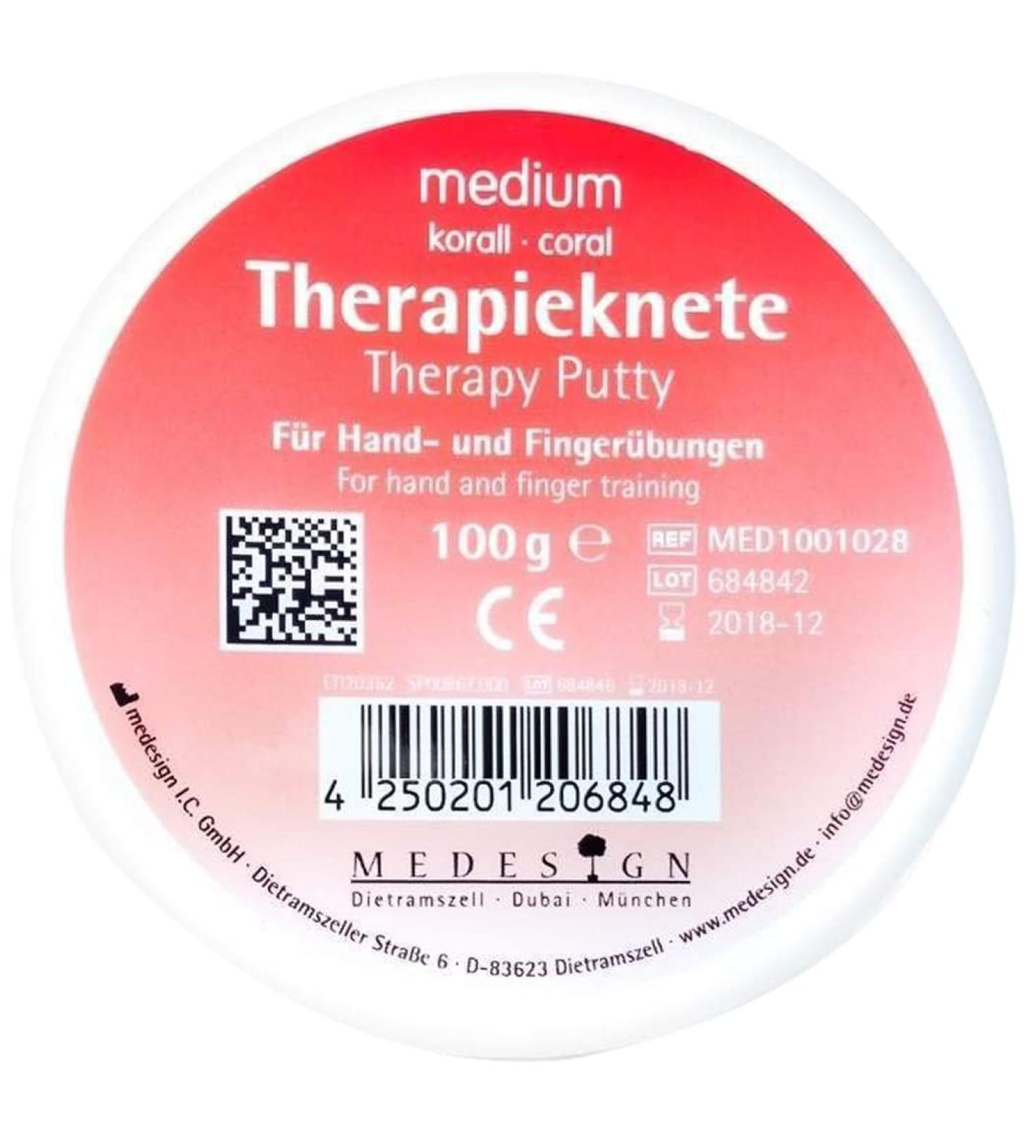 medesign therapy clay coral red medium 1 pack (1 x 100 g)