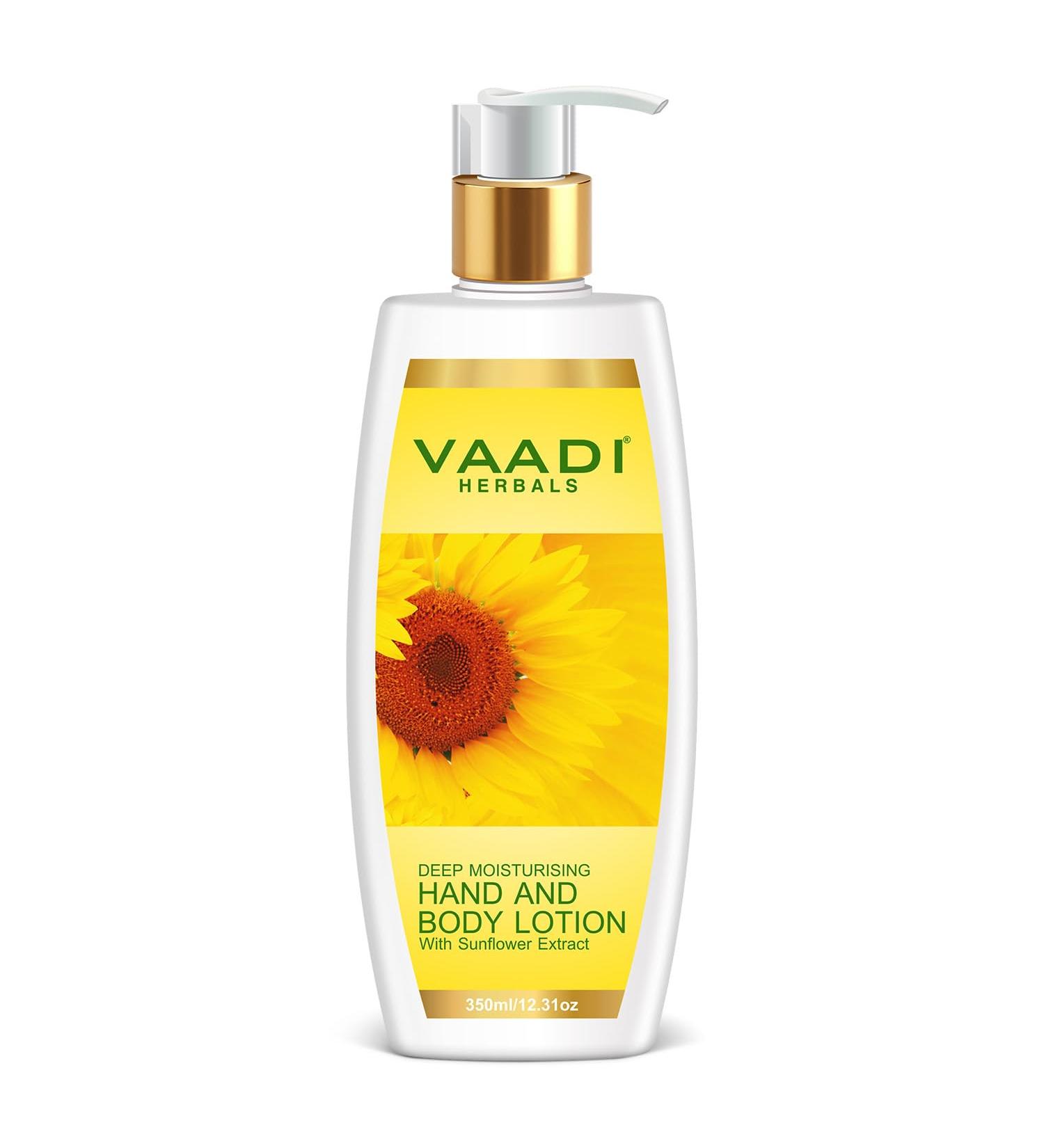 Vaadi Herbals Hand and Body Lotion with Sunflower Extract 350g - Buy Online on GoSupps.com